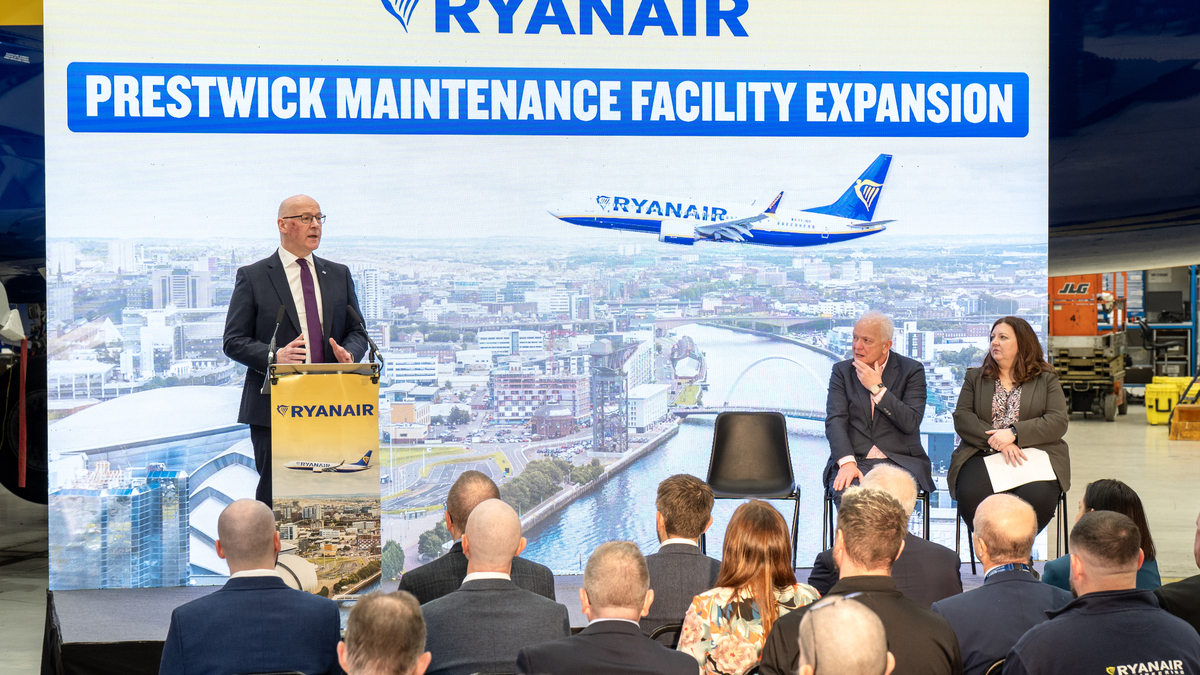 Ryanair to create 450 jobs in £40m Prestwick Airport expansion ...