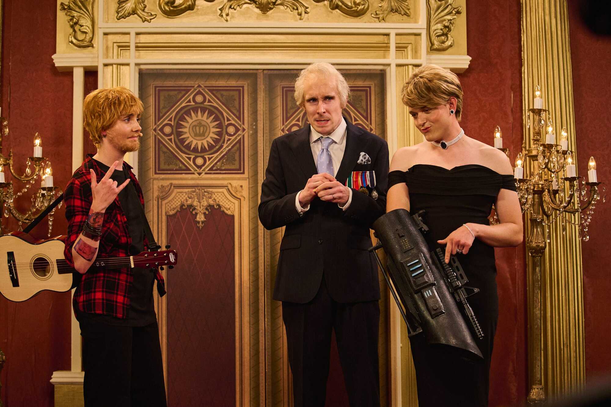 SNL UK mocks Ed Sheeran over Macklemore row in Charles and Diana sketch