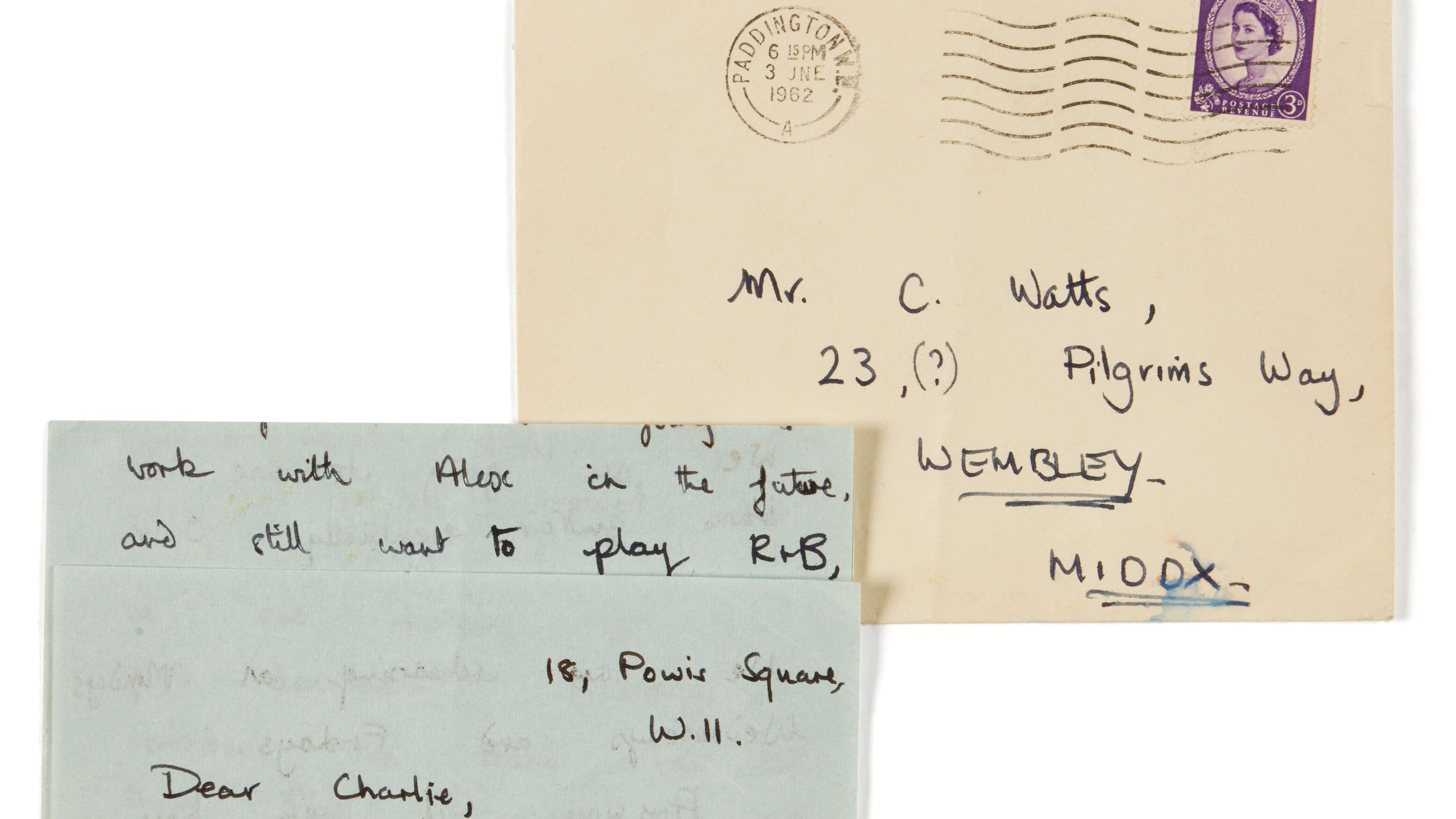 Brian Jones’s letter asking Charlie Watts to join Rolling Stones to be auctioned