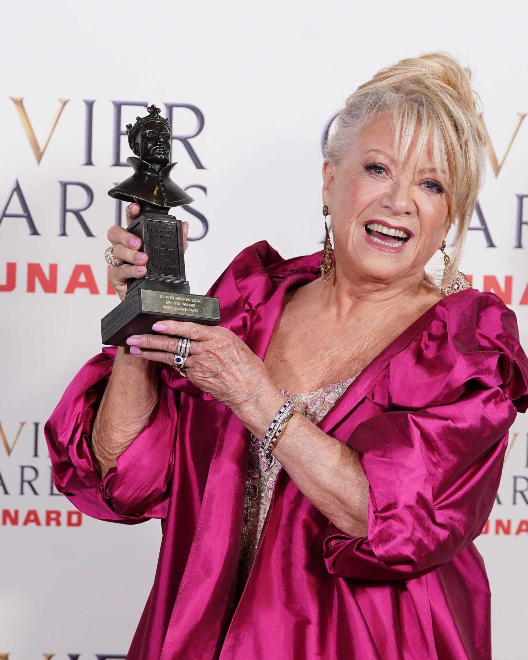 Queen pays tribute to Elaine Paige as singer honoured at Olivier Awards |  Belfast Telegraph