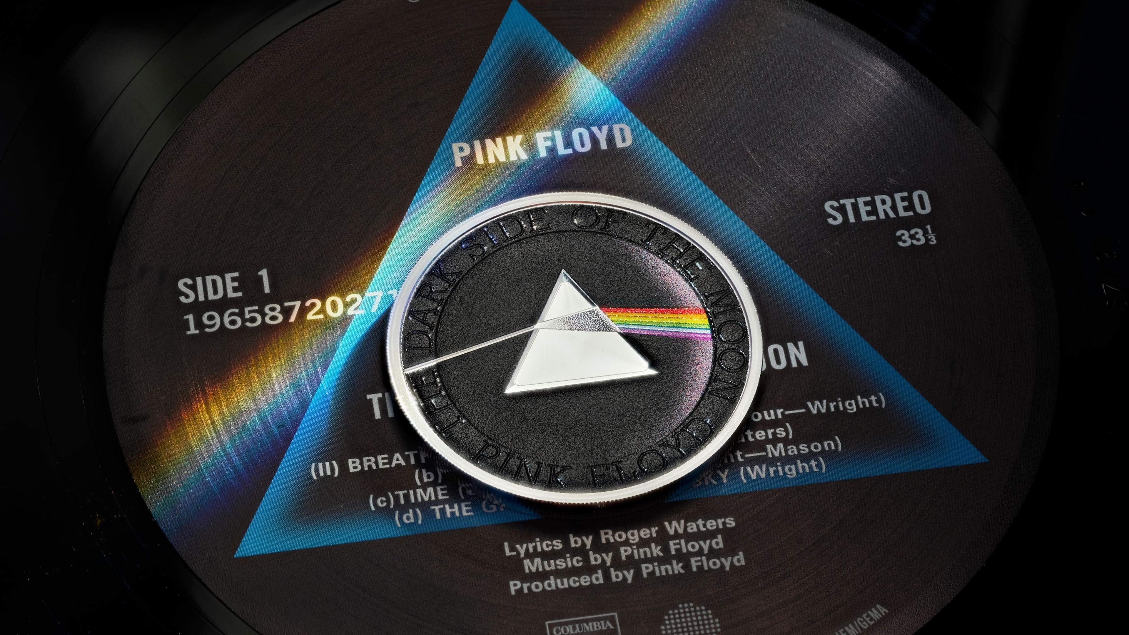 Pink Floyd rainbow prism effect coins launched by The Royal Mint