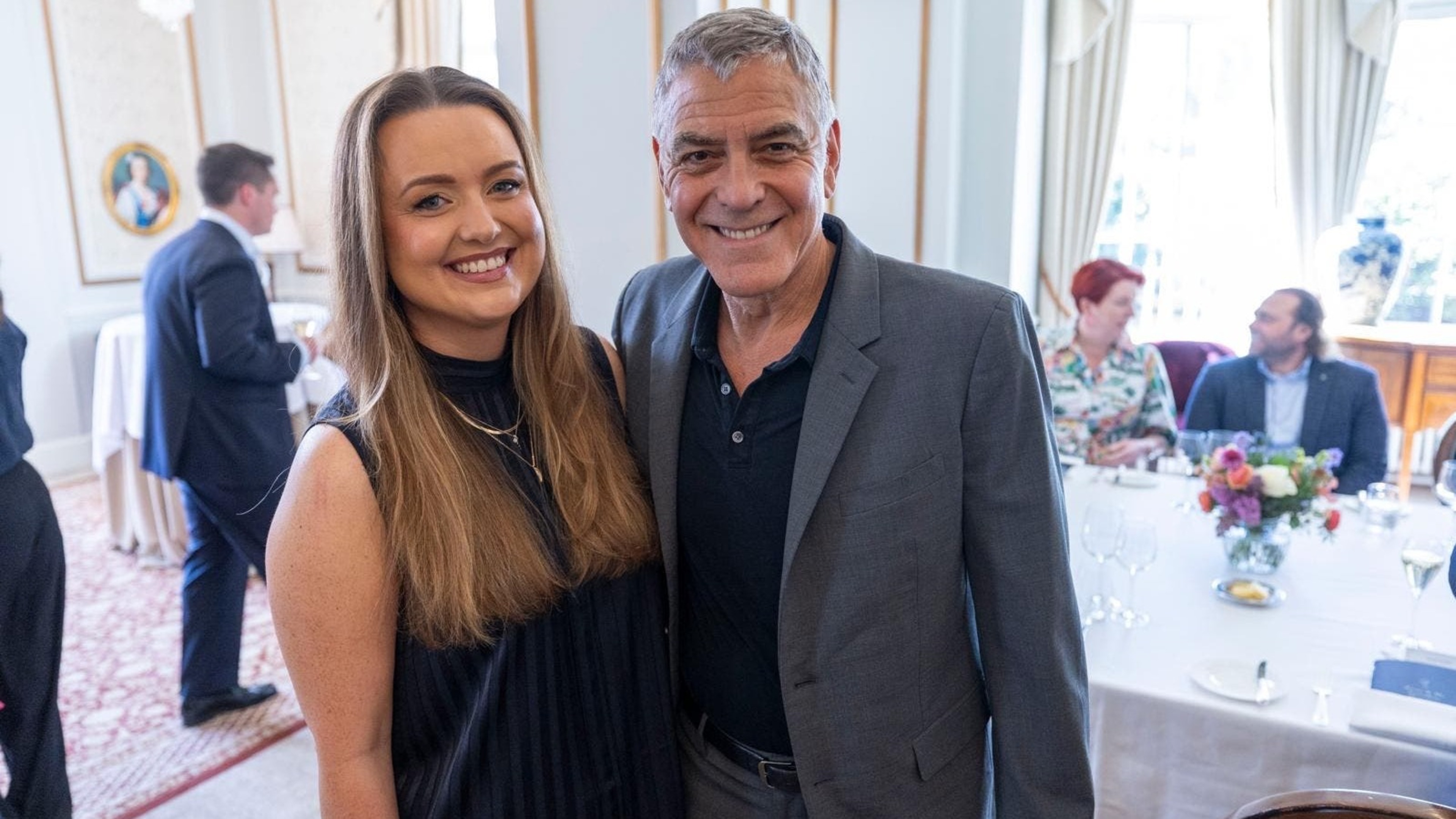 George Clooney given Scotland kit during Gleneagles lunch with prize draw winner