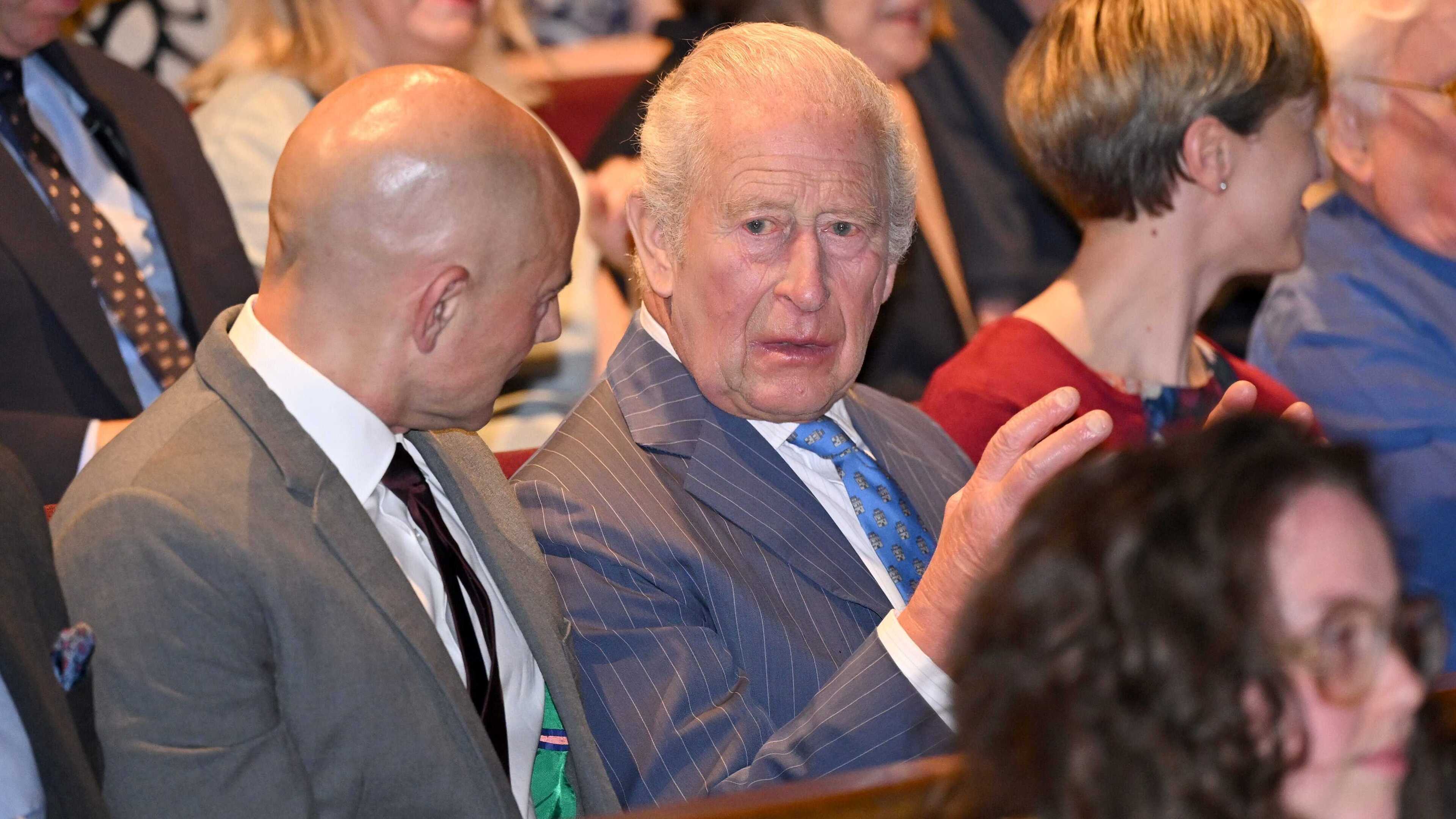 Charles delights theatregoers as he takes seat at sold-out show