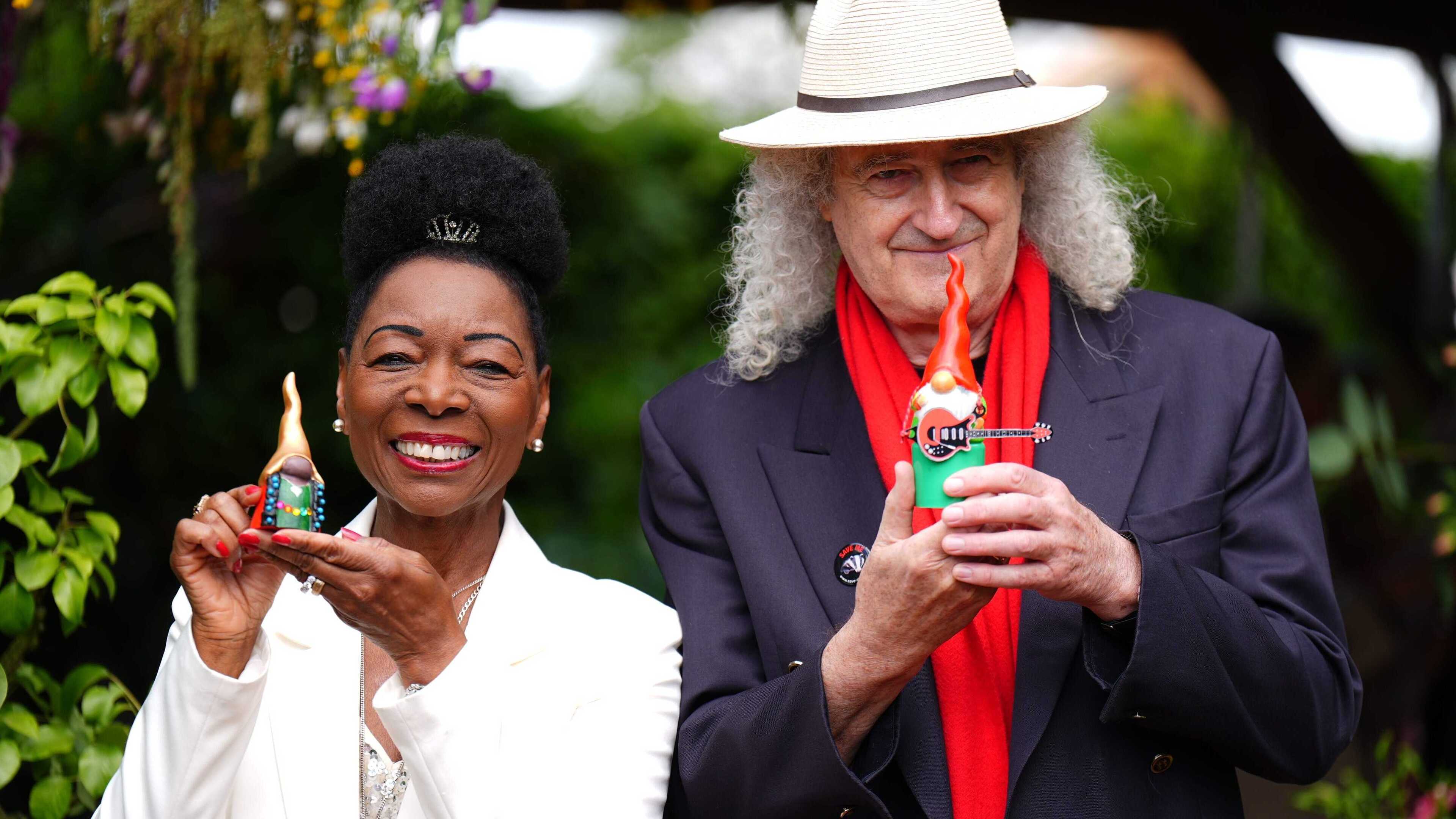 Stars show off their gnomes as Chelsea Flower Show gets under way