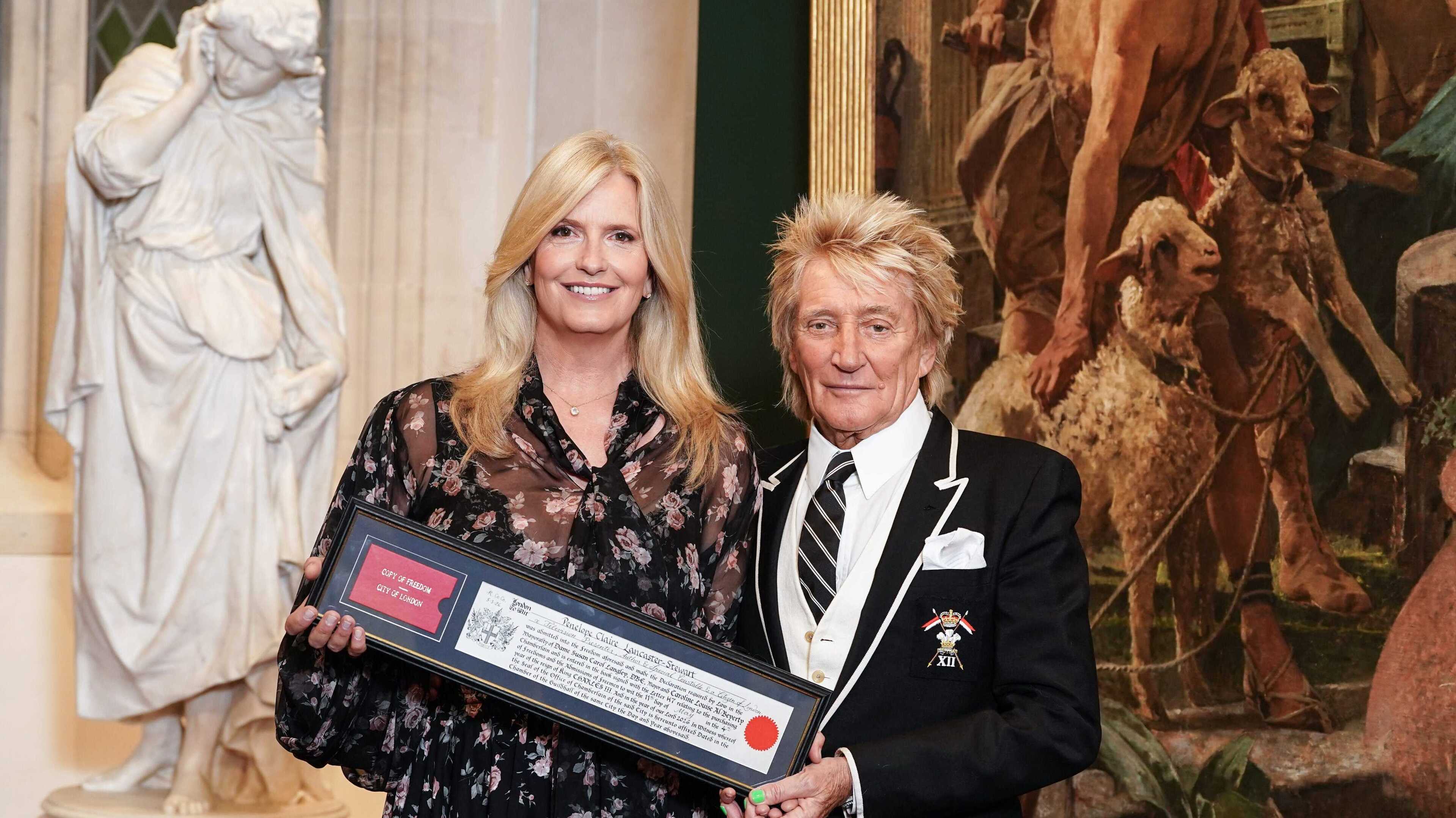 Sir Rod Stewart ‘so proud’ of wife Penny Lancaster receiving freedom of London