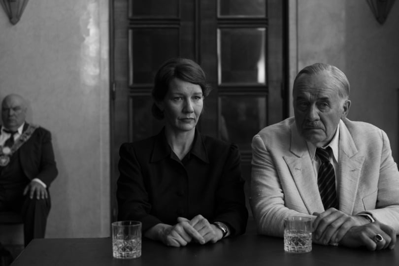 Sandra Huller and Hanns Zischler star in Fatherland (Agata Grzybowska/PA)
