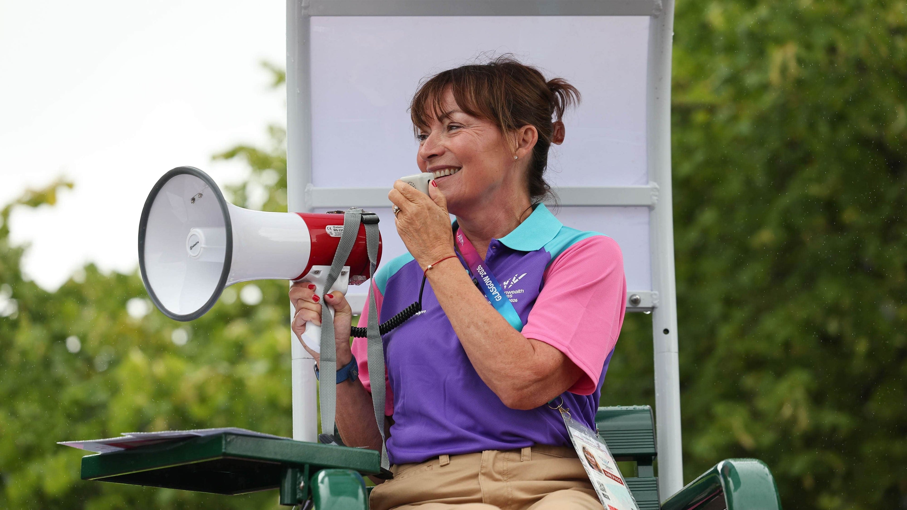 Lorraine Kelly volunteers at Glasgow Commonwealth Games in multiple roles