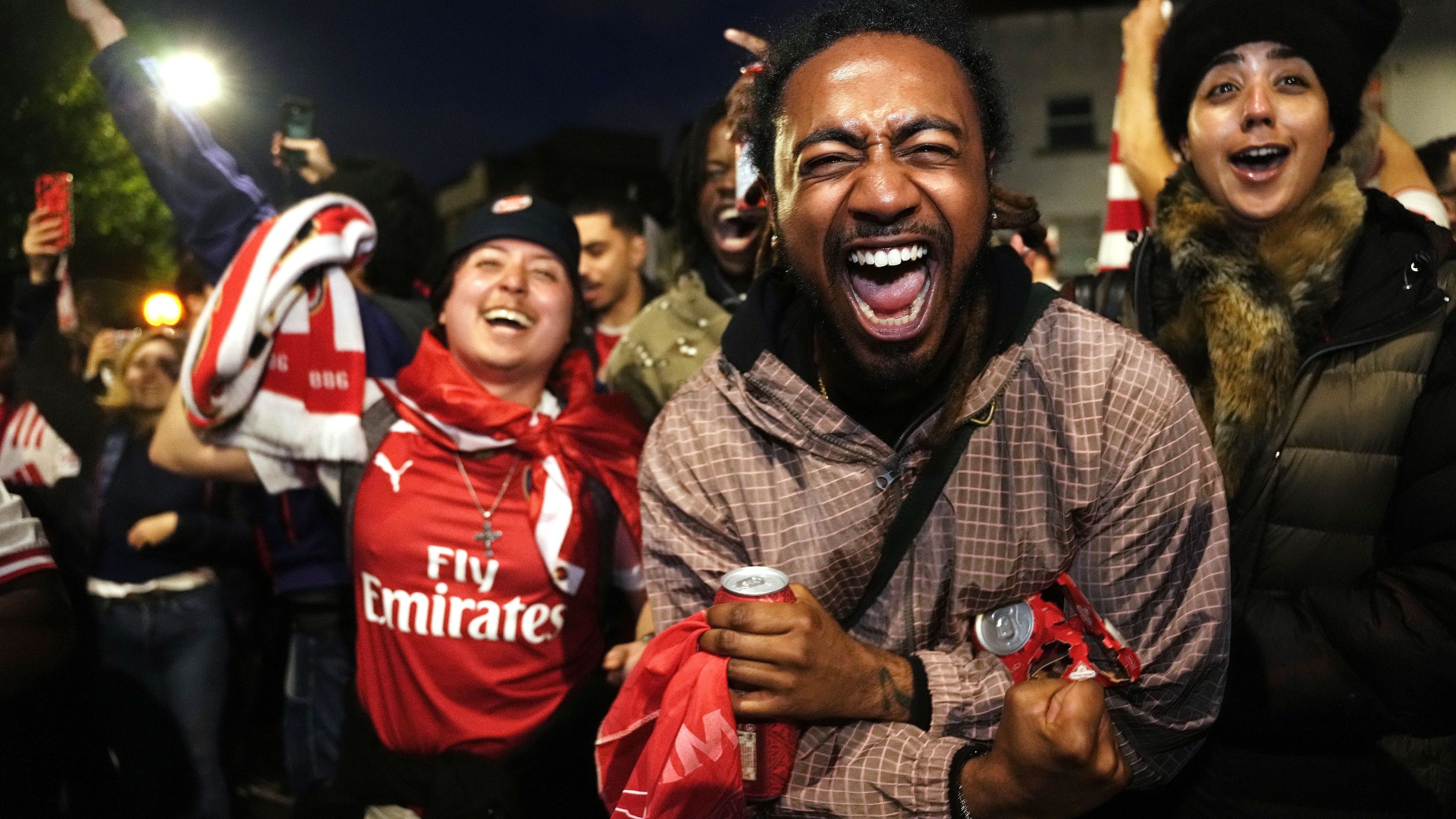 Romeo Beckham and Hugh Laurie among stars celebrating Arsenal win