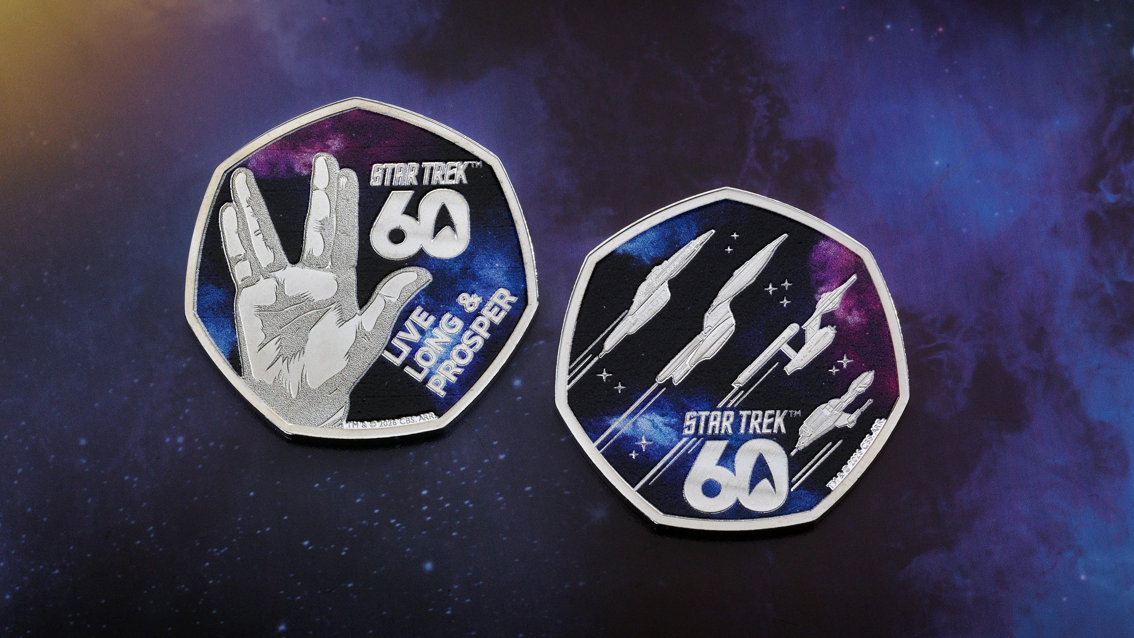 Royal Mint unveils new Star Trek 50p coin designs for 60th anniversary