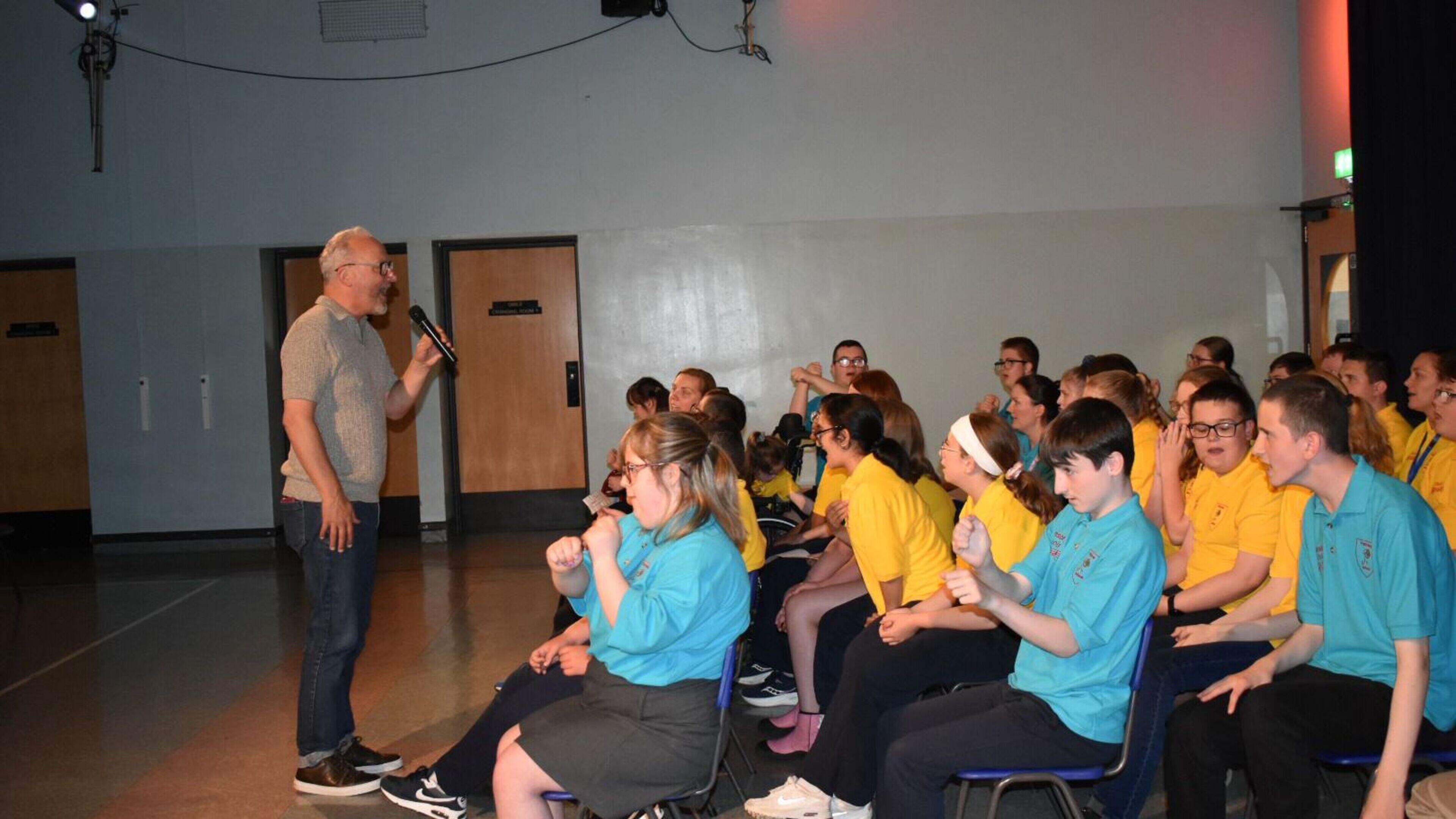 ‘So much talent that isn’t always seen’: West End star joins Lisburn special school pupils for sign and sing performance