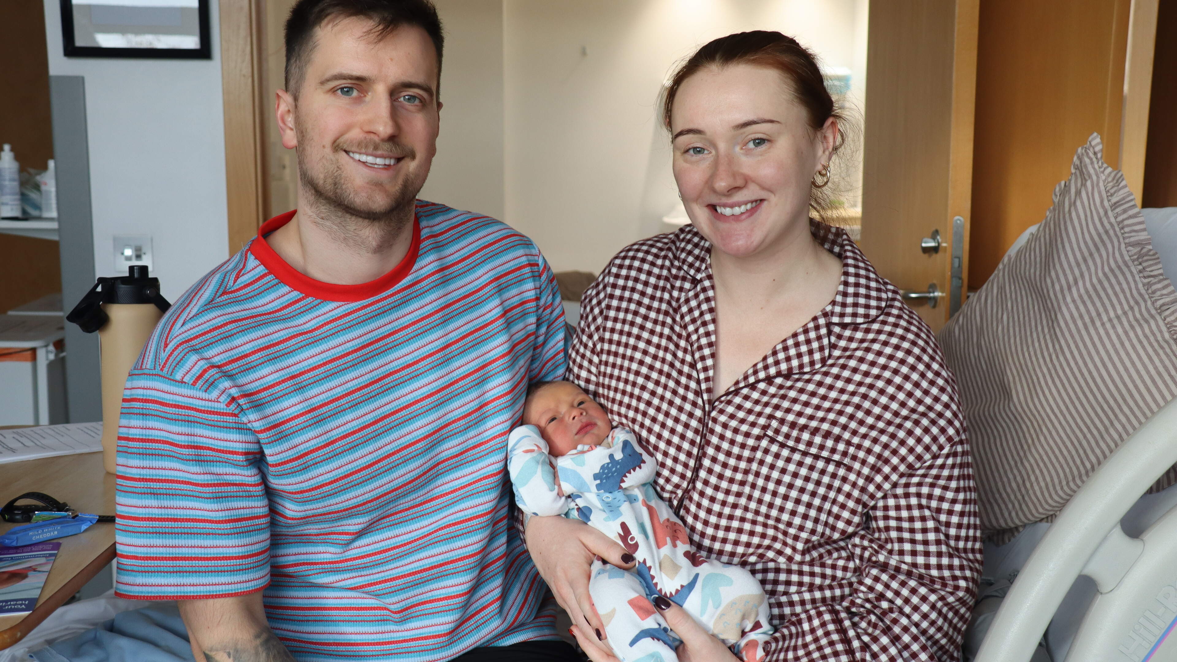 Anna Tilley and partner Jay with baby boy Albert
