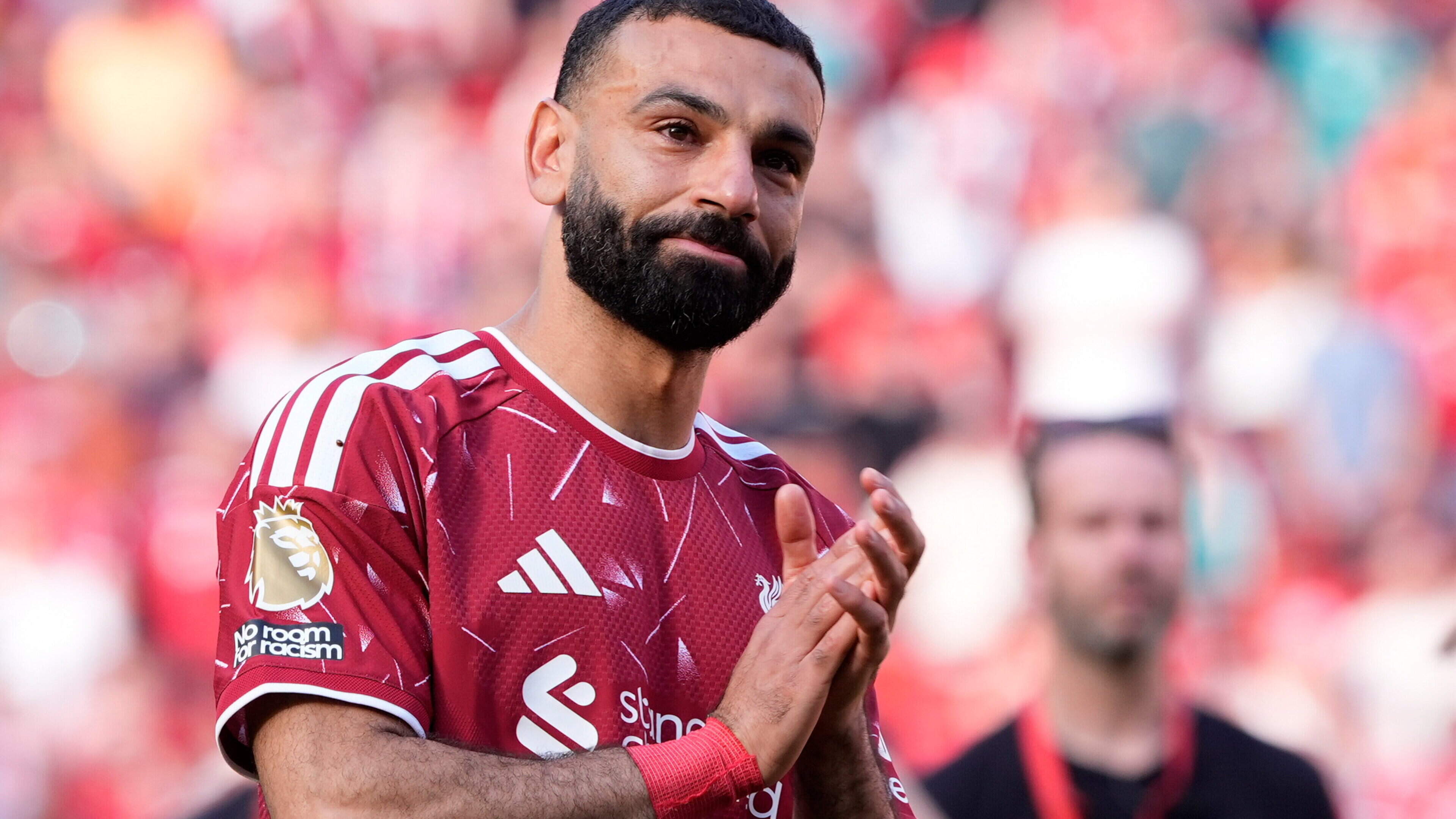 Mohamed Salah gives tearful farewell at Anfield after leaving Liverpool