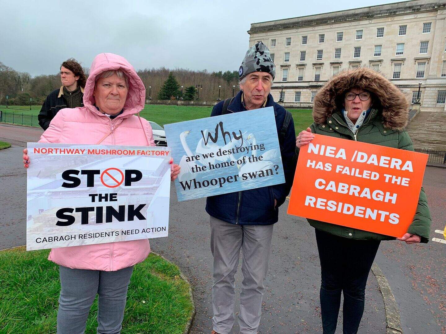 ‘Save Lough Neagh’: Environmental campaigners stage protest outside ...