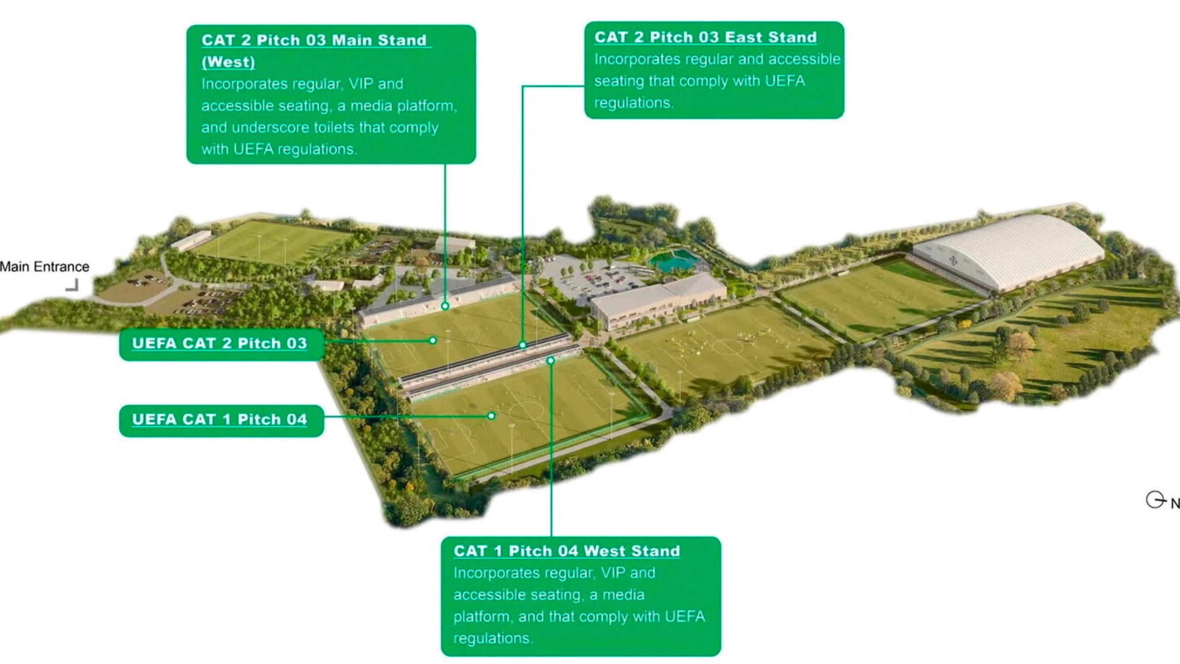 Plans lodged for development of a national football centre outside Cullybackey