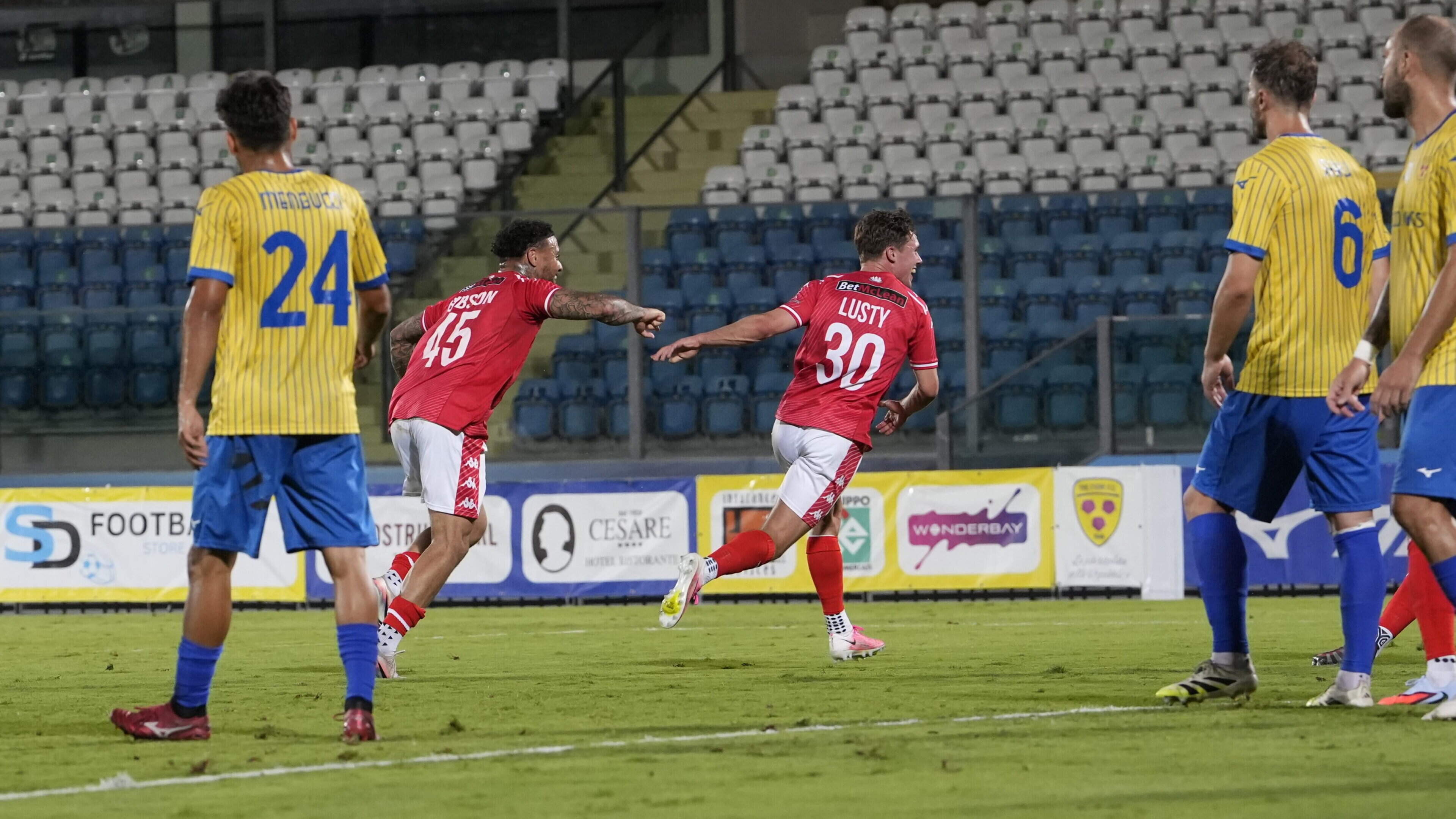 Updates from Inver Park as Larne defend first leg lead over Tre Fiori in Champions League qualifying round