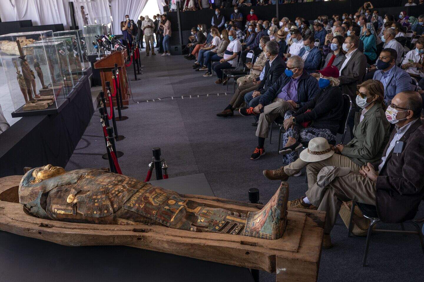 Egypt unveils ancient coffins and mummies found in huge necropolis ...