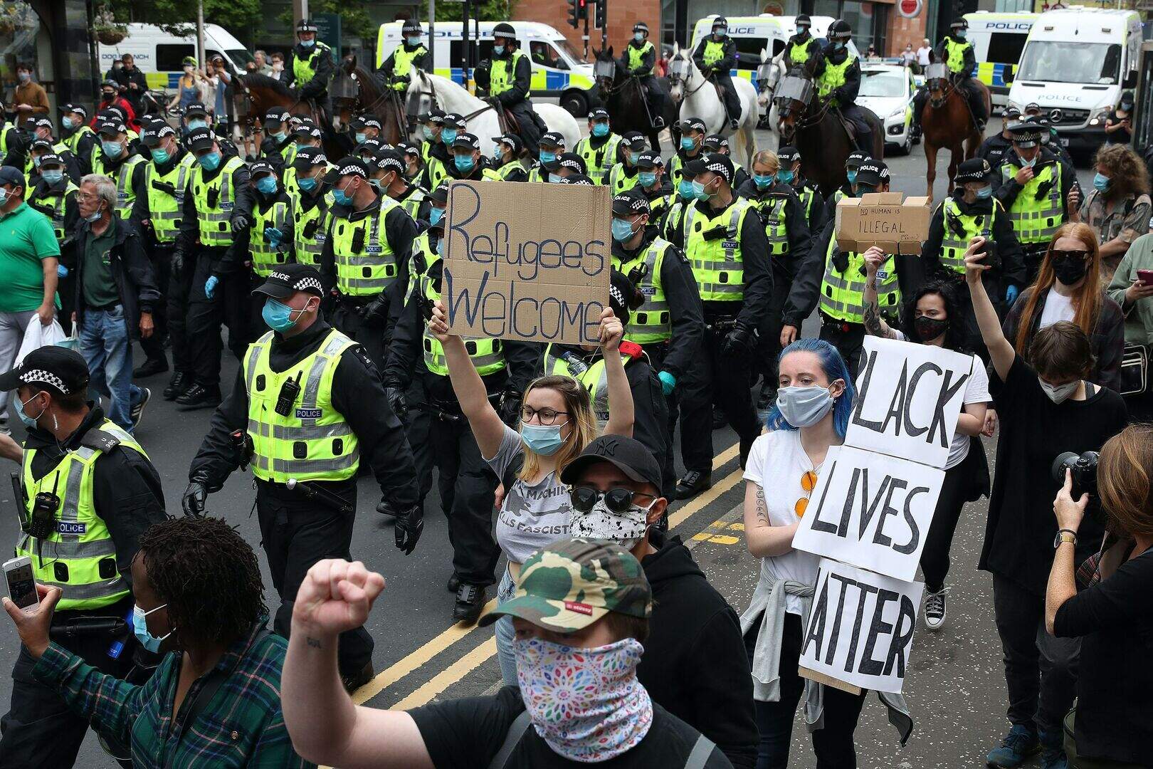 Protesters kettled after converging on George Square despite police ...