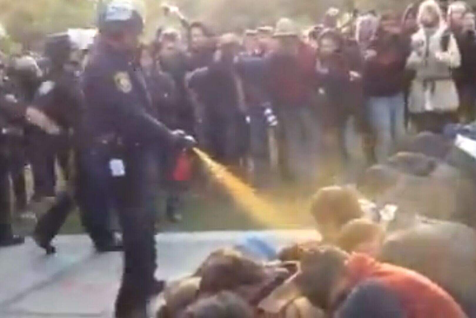 Campus police officer who pepper-sprayed peaceful student protesters is ...