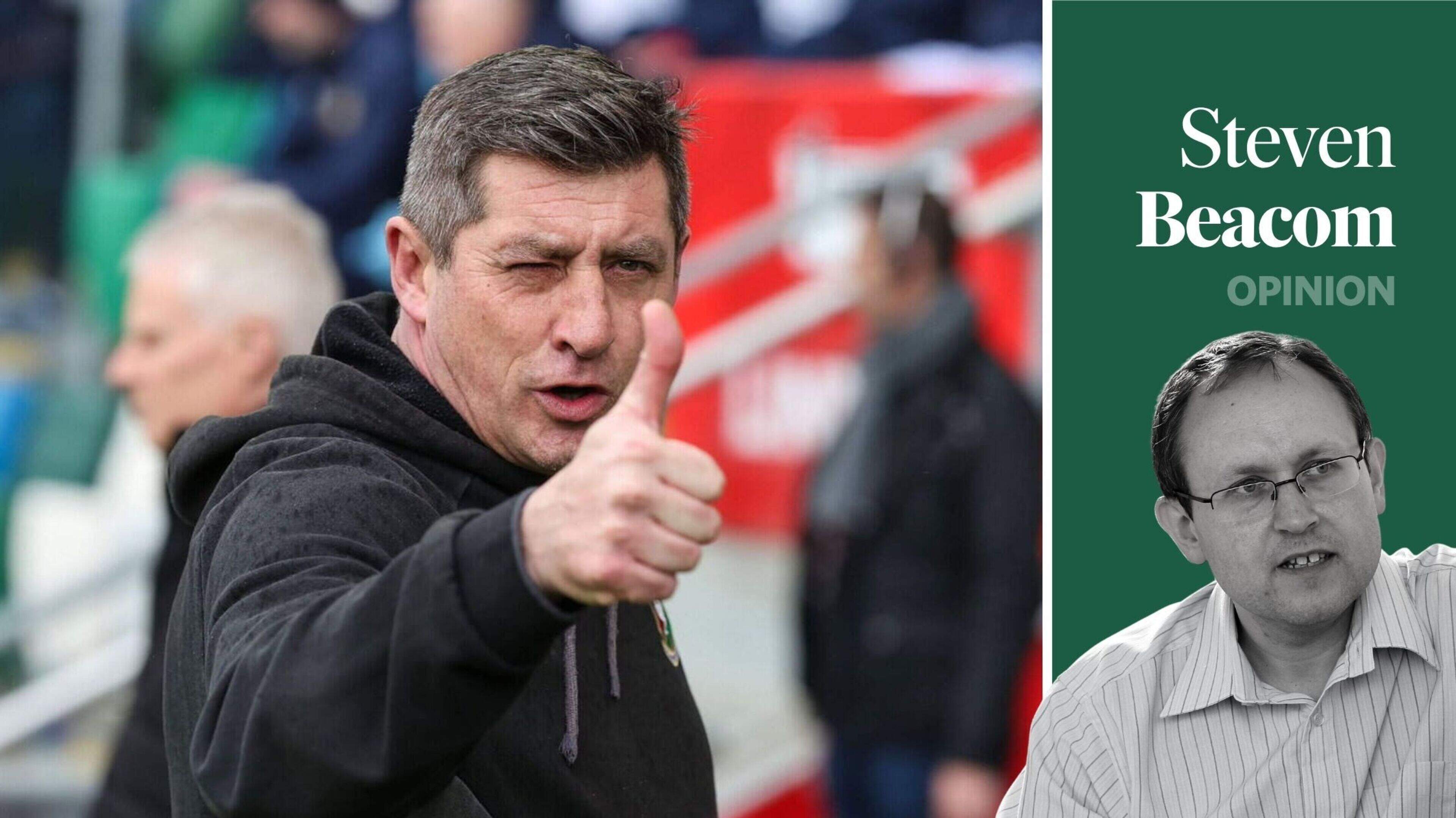 Declan Devine intervention at Glentoran... why the east Belfast giants are now just 180 minutes away from the promised land