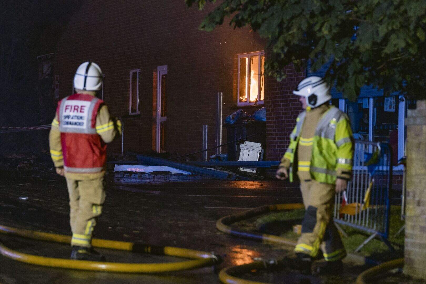 Greenisland Church of Ireland: Emergency services attending fire at Co ...