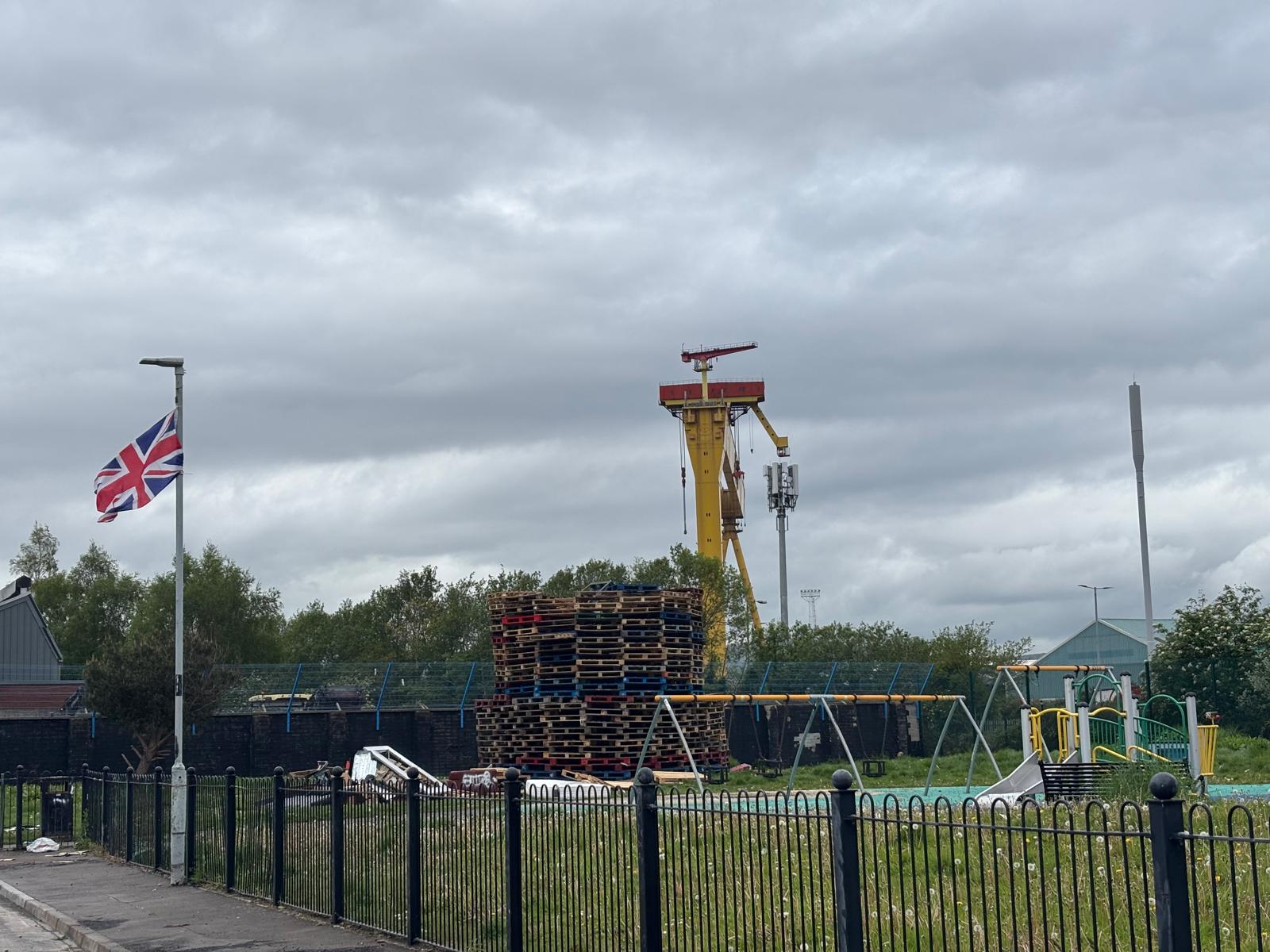 Pyre in playpark condemned by councillor as locals offer mixed reactions