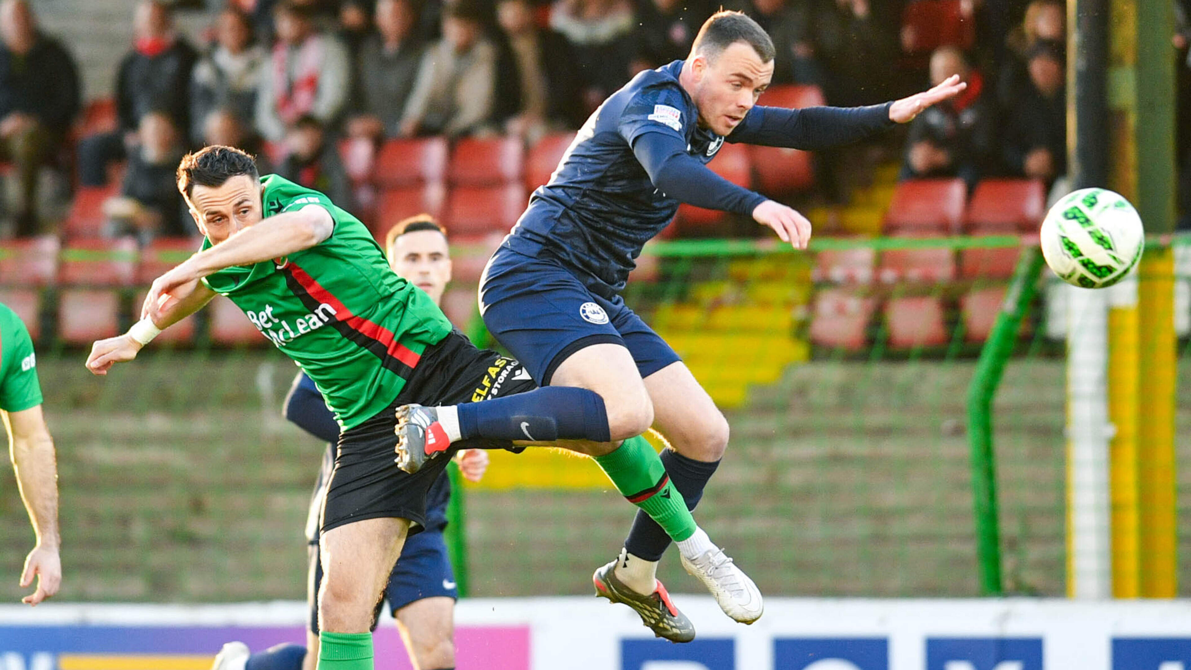 Gary Haveron salutes Larne’s courage as goalless draw at Glentoran leaves them on verge of third Premiership title in four years