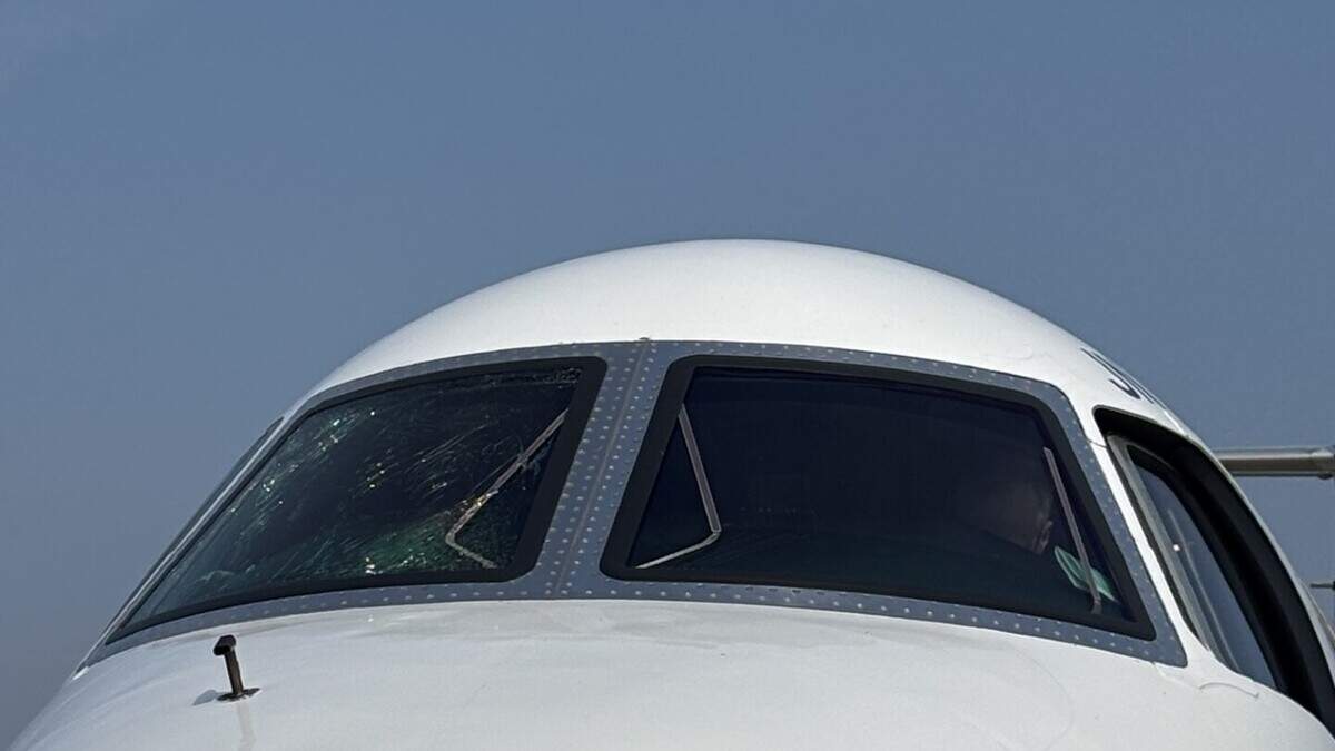 Loganair flight declares emergency after cockpit windscreen cracks during flight to north west