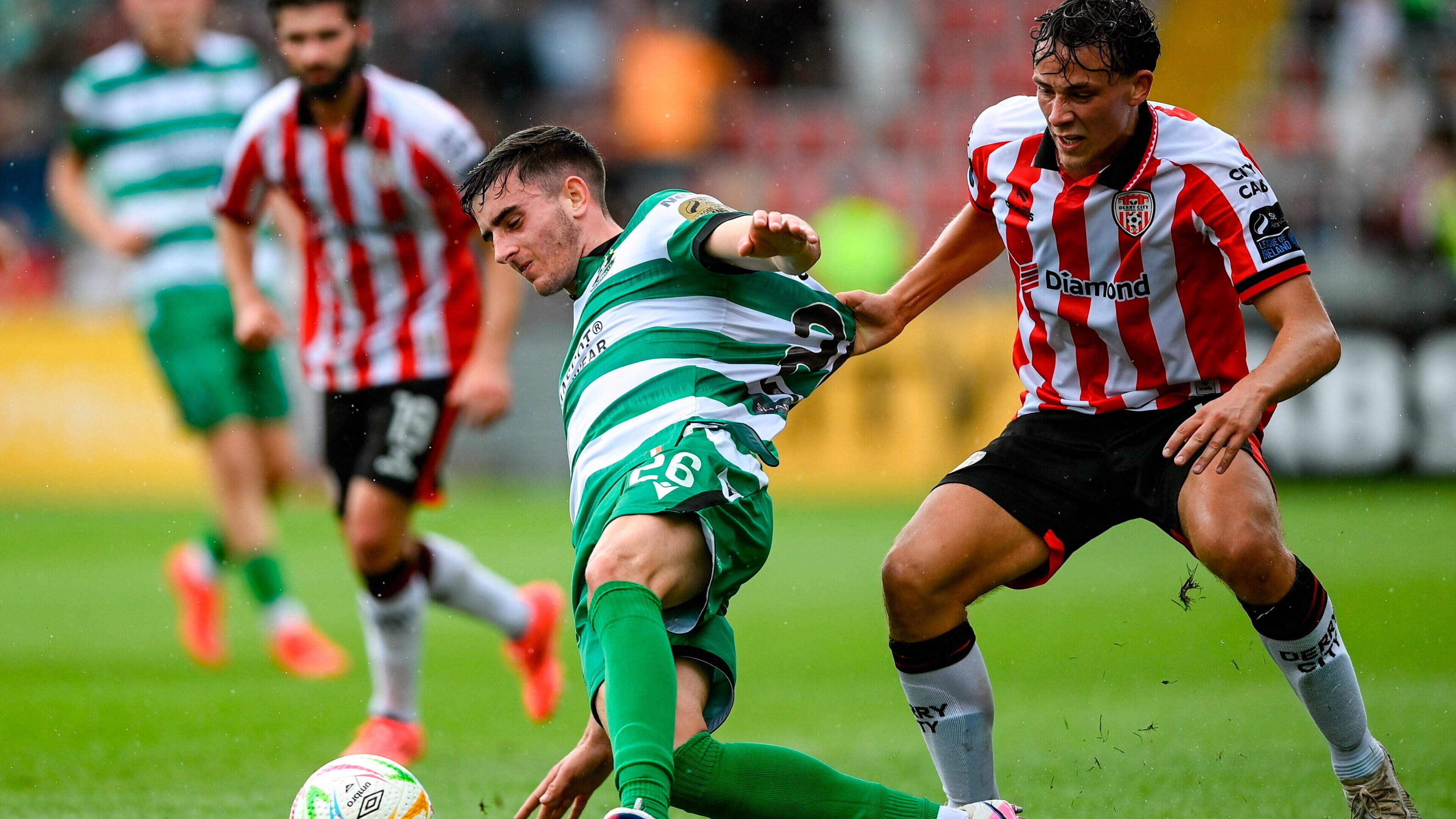 Derry City throw away two-goal lead twice as Shamrock Rovers battle back to claim a point