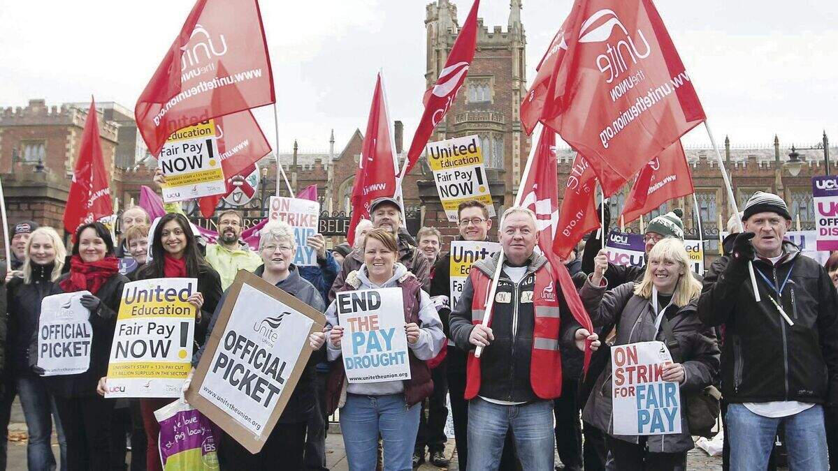 University staff stage strike over wages row | Belfast Telegraph
