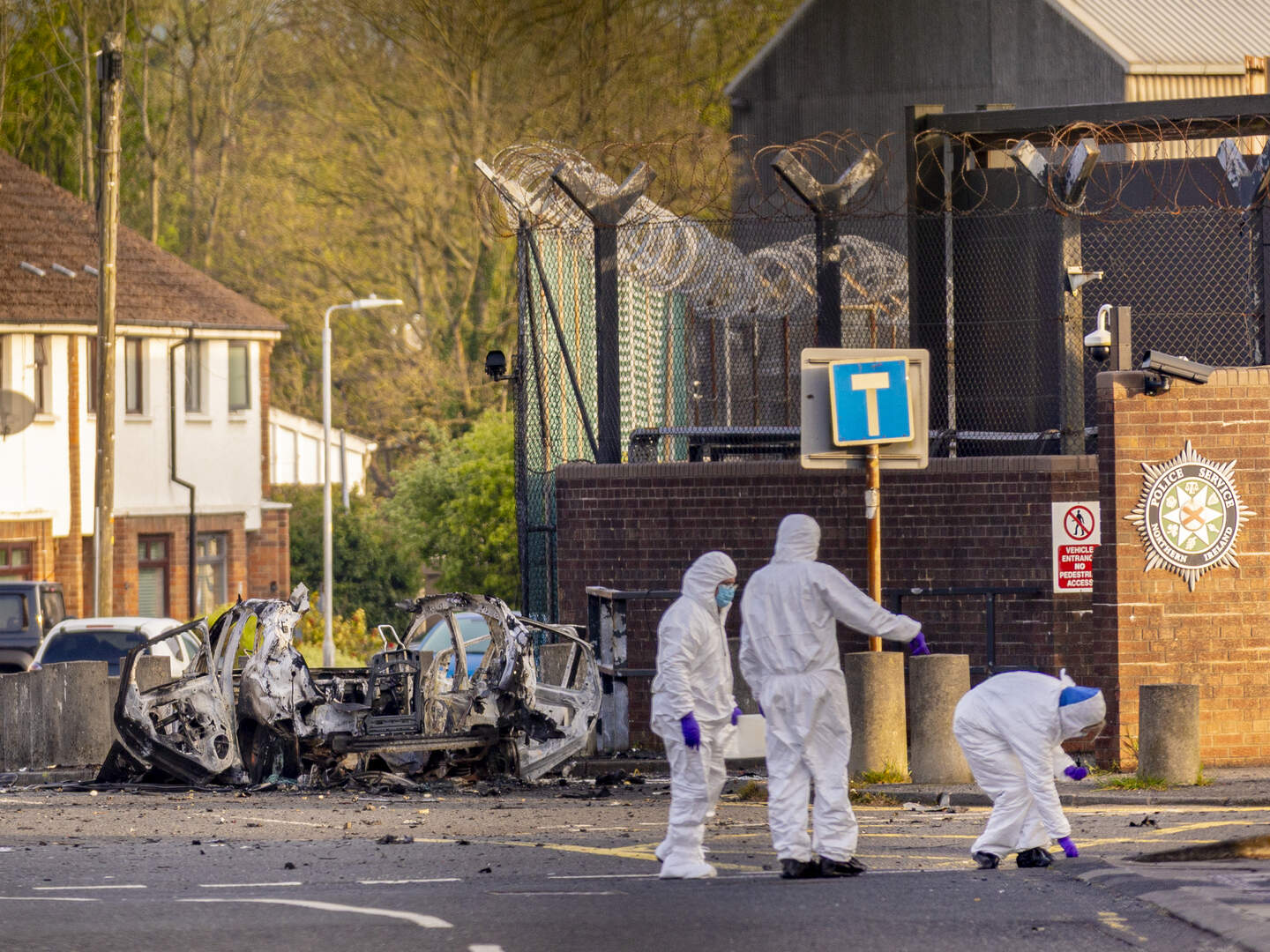 Car explosion at Dunmurry police station: roads closed and major ...
