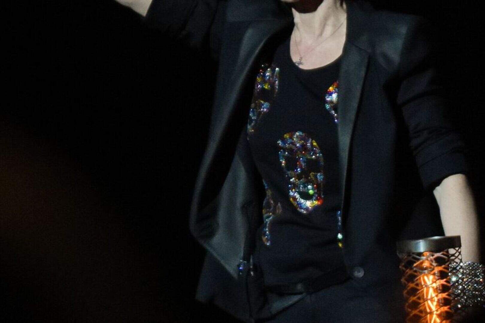 Pictured: Dolores O'Riordan's final performance in Belfast last year ...