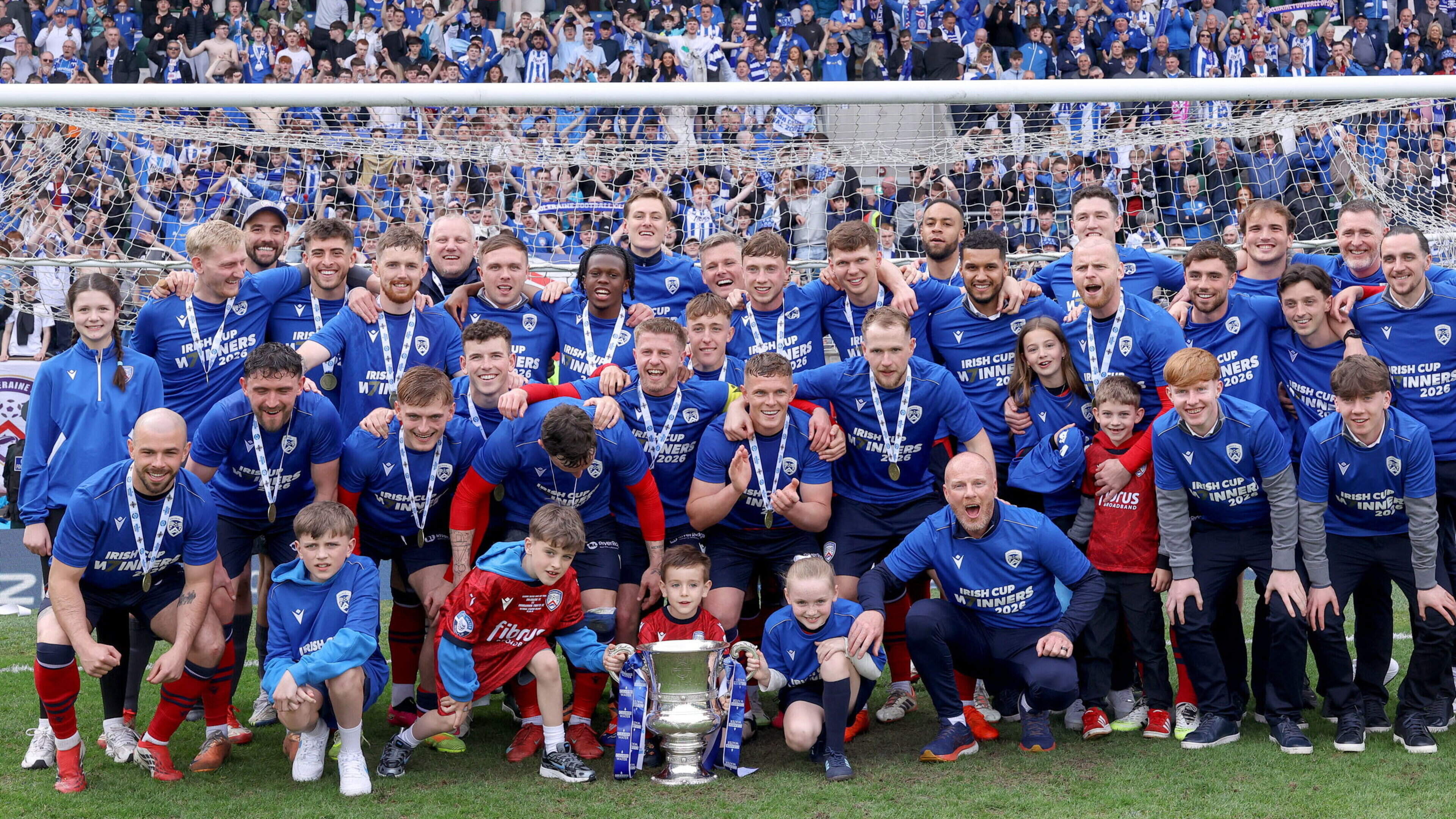 ‘A sleeping giant no more’: Coleraine’s Irish Cup heroes revel in trophy triumph
