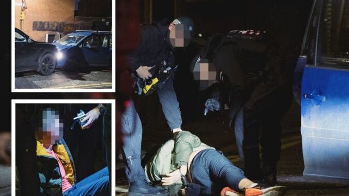 Three arrested after armed response team rammed by stolen car in west ...