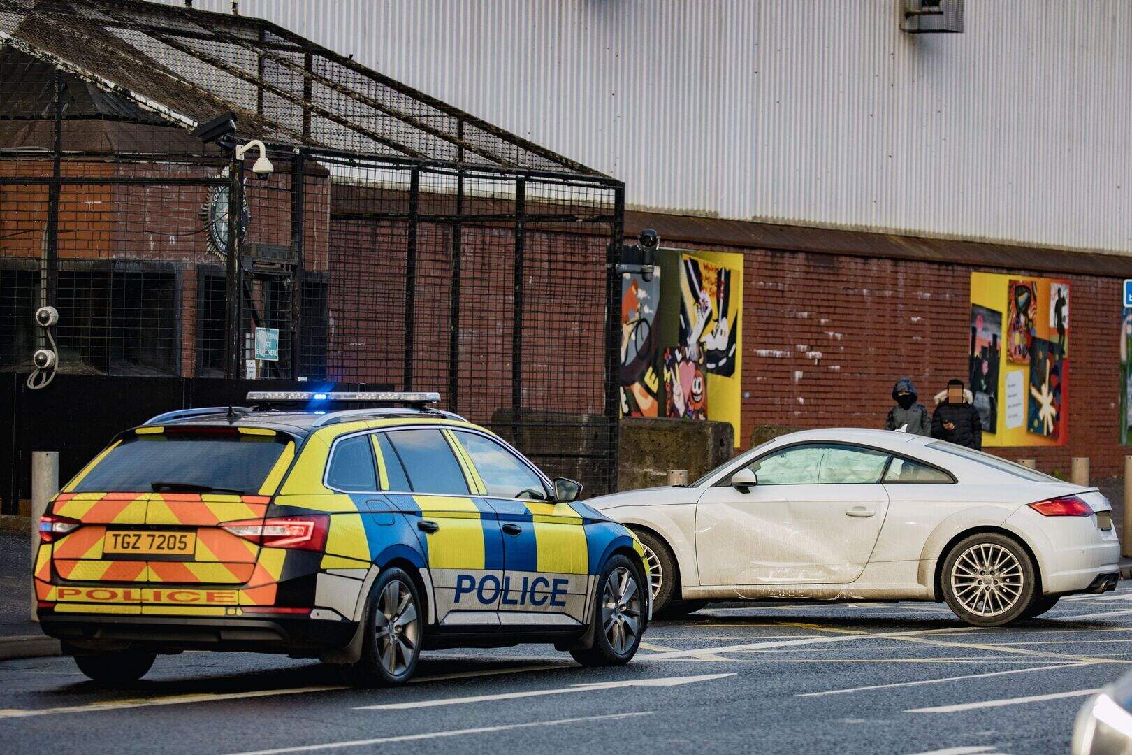 PSNI respond to crash outside police station | Belfast Telegraph
