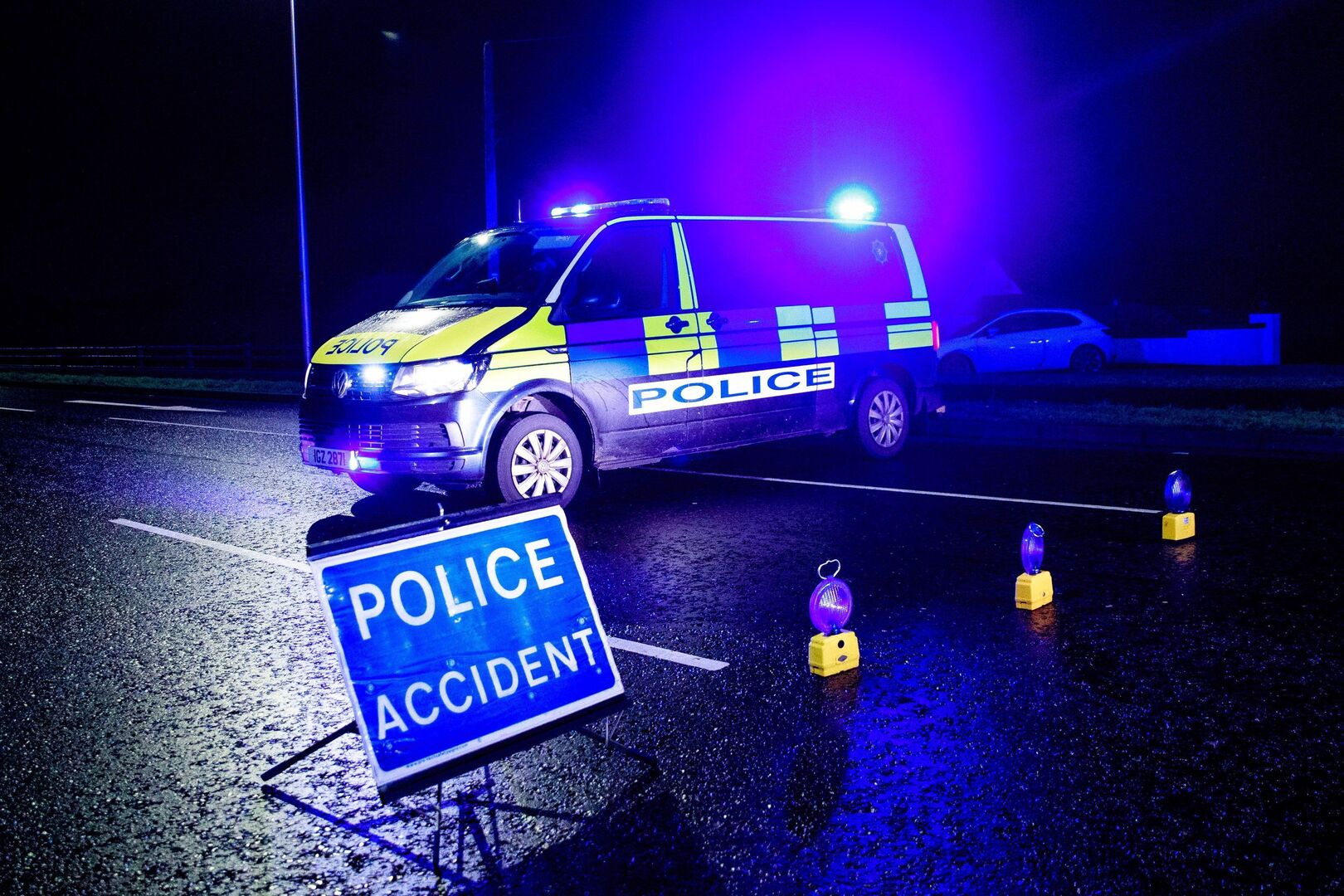 Emergency services at the scene of serious crash involving car and ...