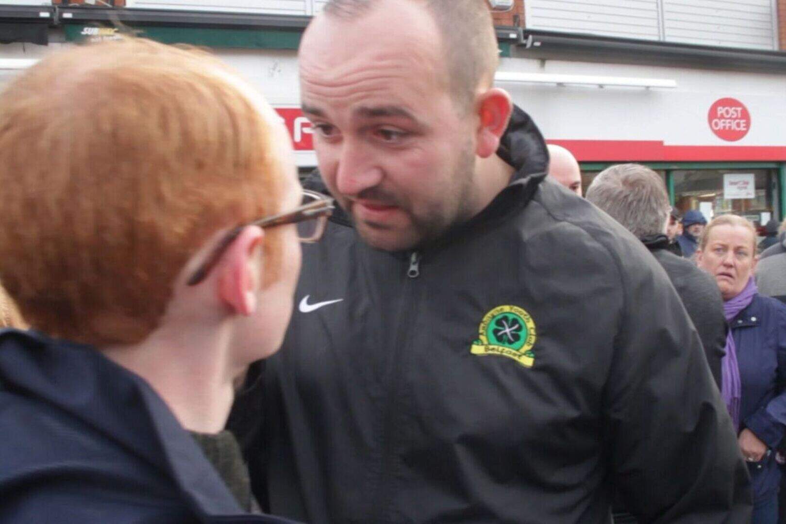 Ardoyne protesters vent rage at Belfast priest and Sunday Life reporter ...