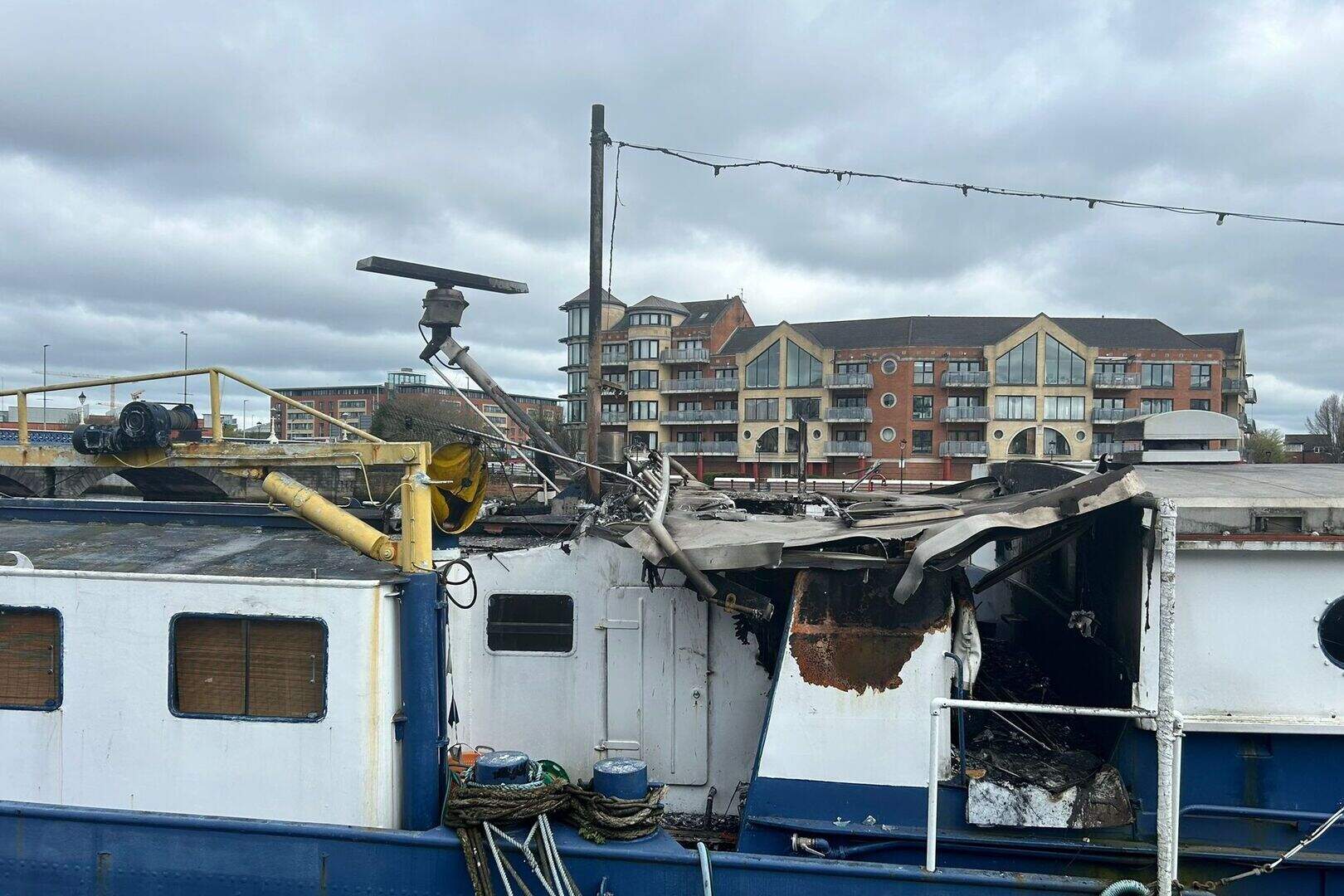 Police confirm fire caused substantial damage to iconic Belfast Barge ...