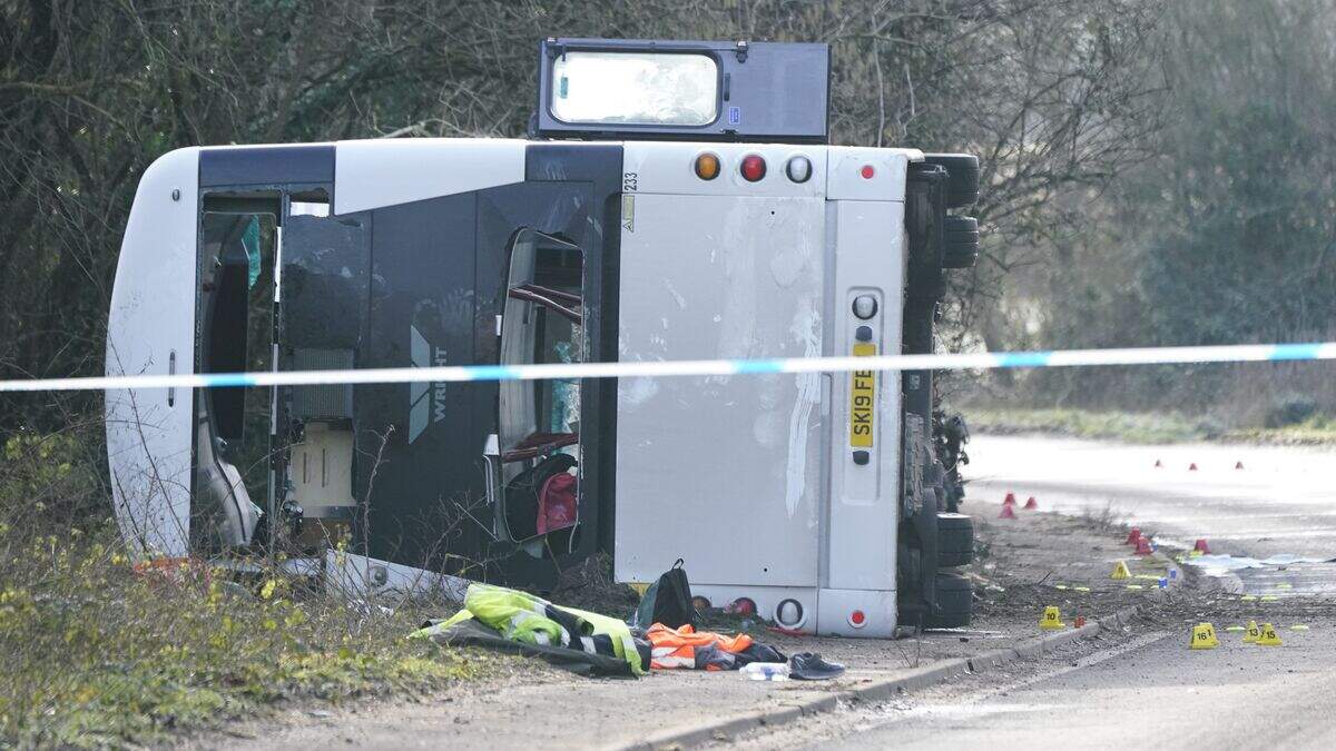 Dozens injured after double-decker bus overturns in crash with ...