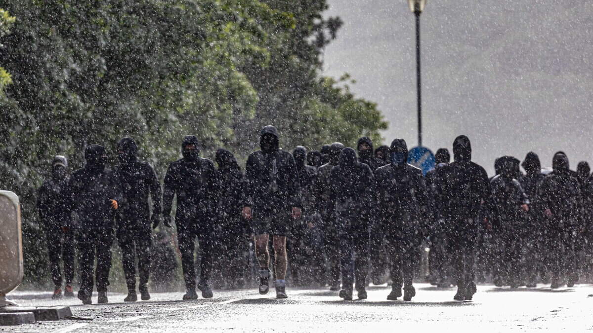 English far-right thugs copying ‘all black uniform’ of NI race rioters to avoid being identified by AI