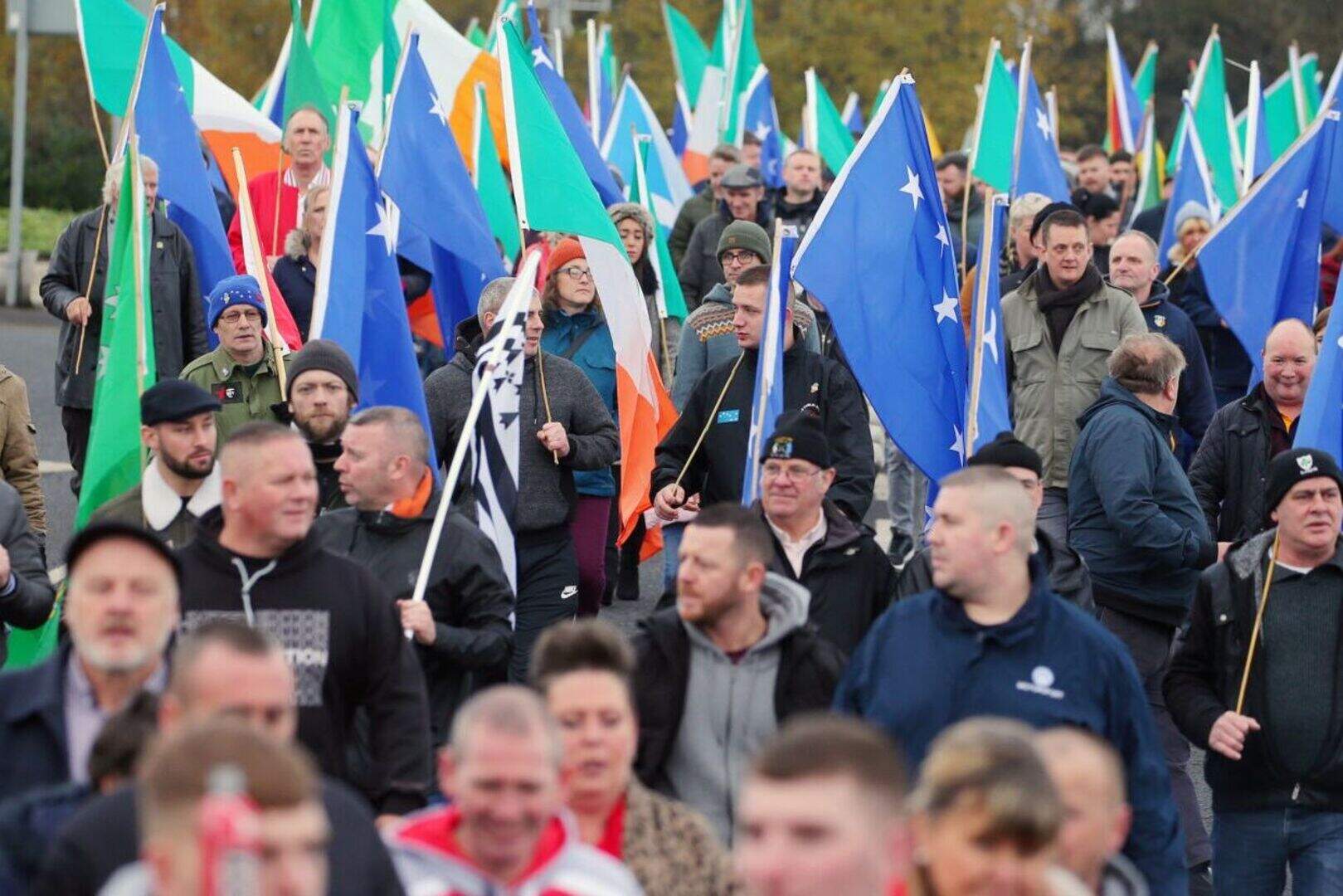 1,000 take part in Irish border unity march | Belfast Telegraph
