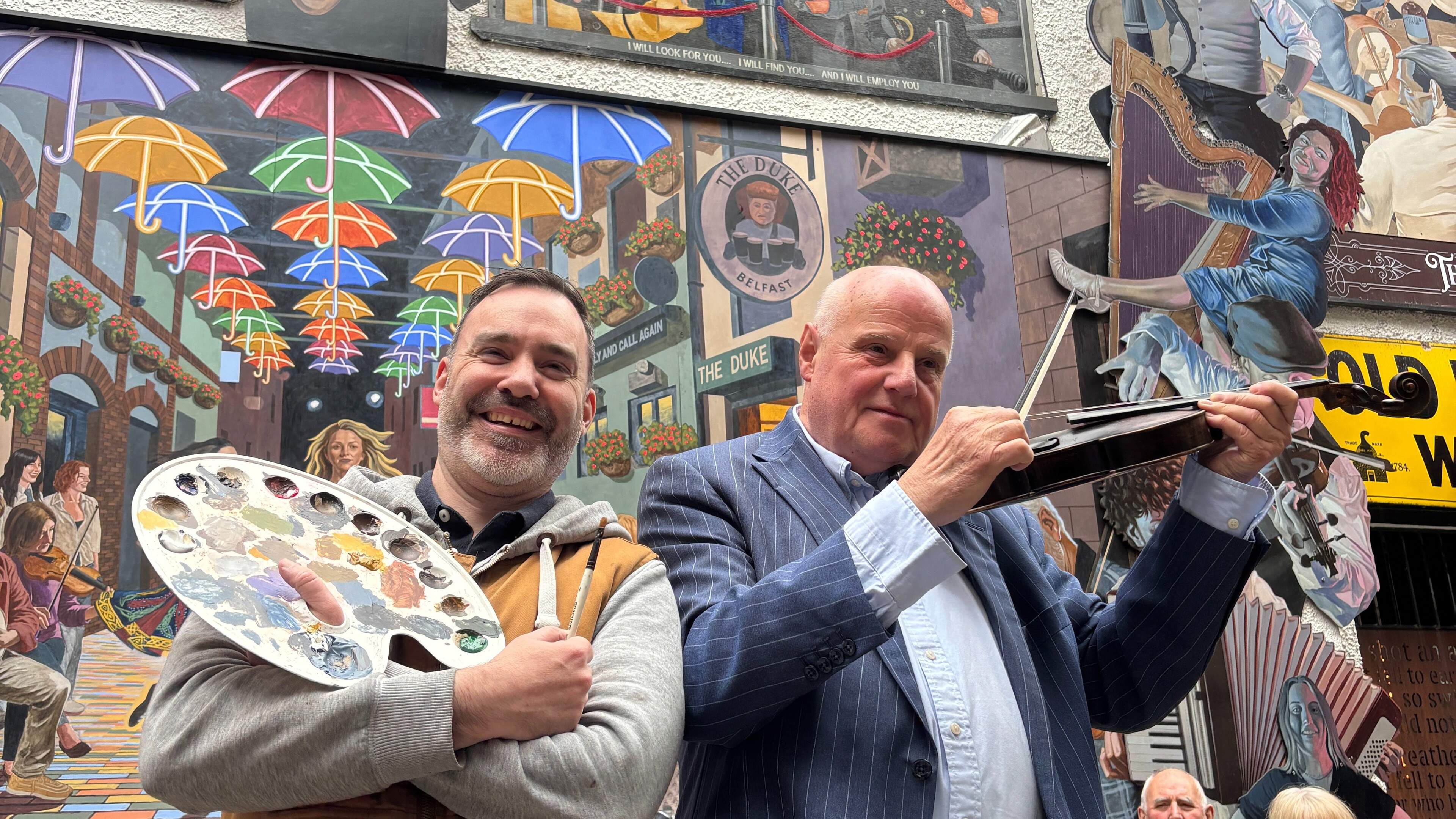 New mural unveiled in Belfast’s Cathedral Quarter ahead of Fleadh Cheoil na hÉireann