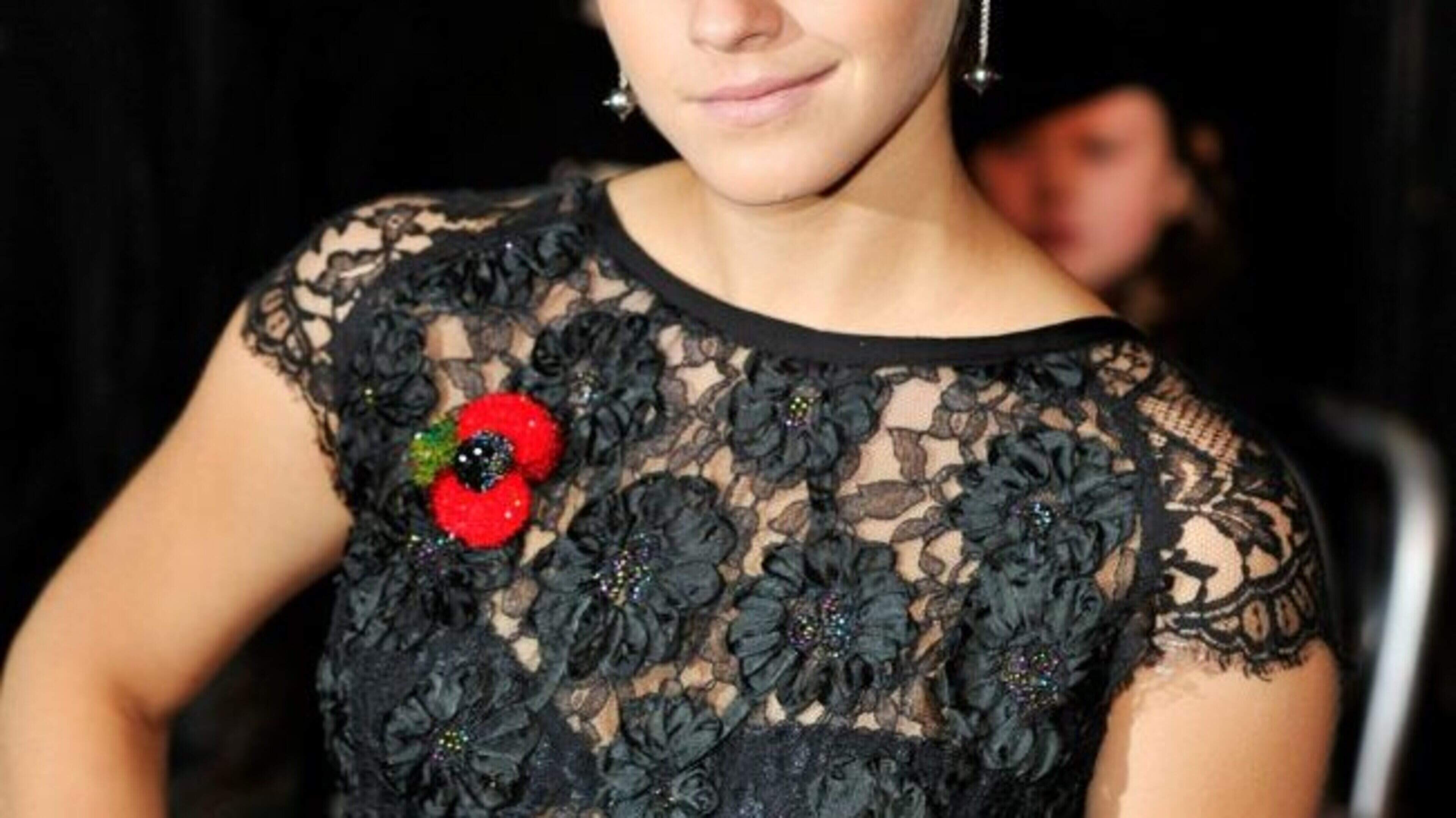 emma watson black lace dress Emma Watson and the Gang Kick Off Final Harry Potter Tour