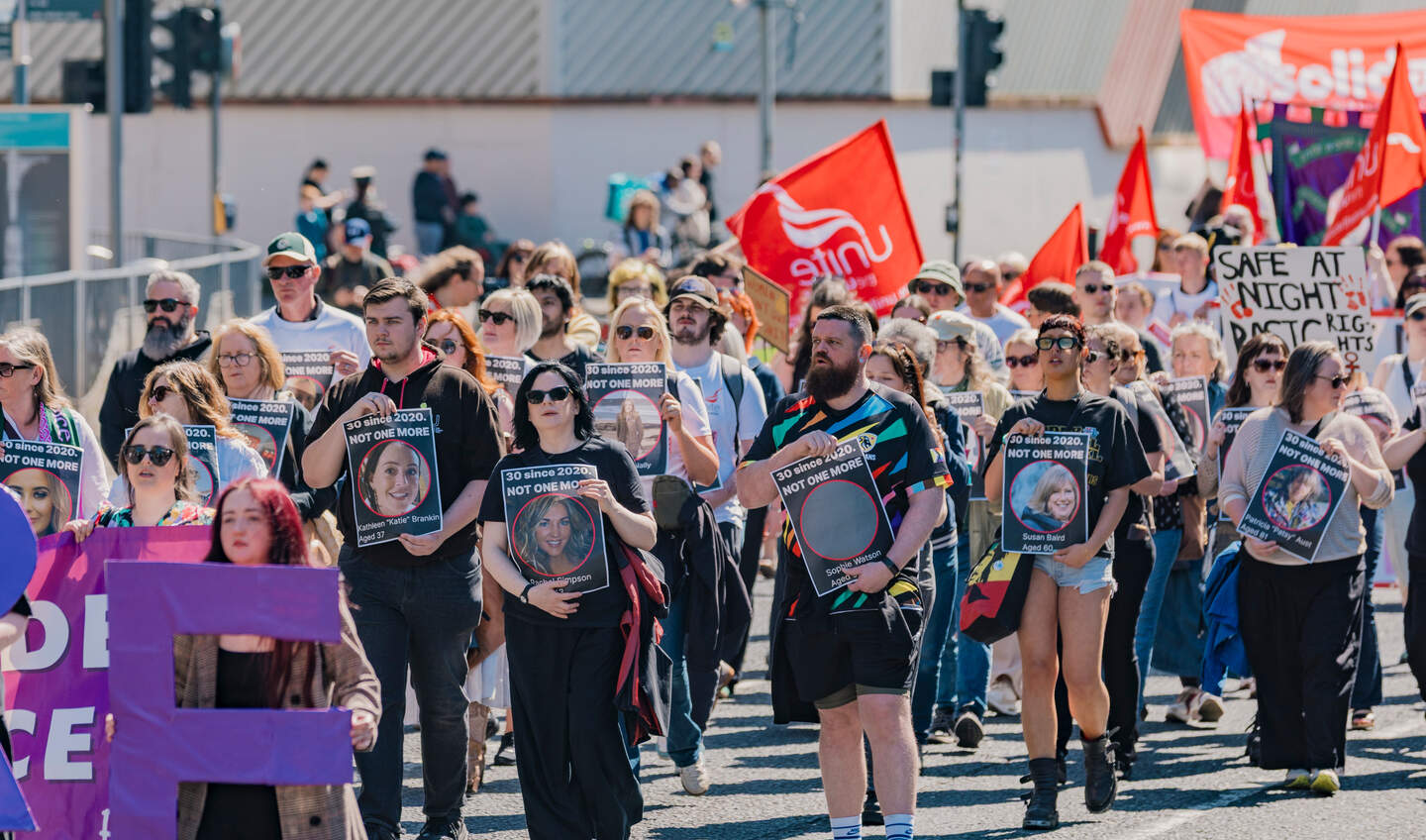 Thousands attend Belfast femicide rally along with victim Natalie ...