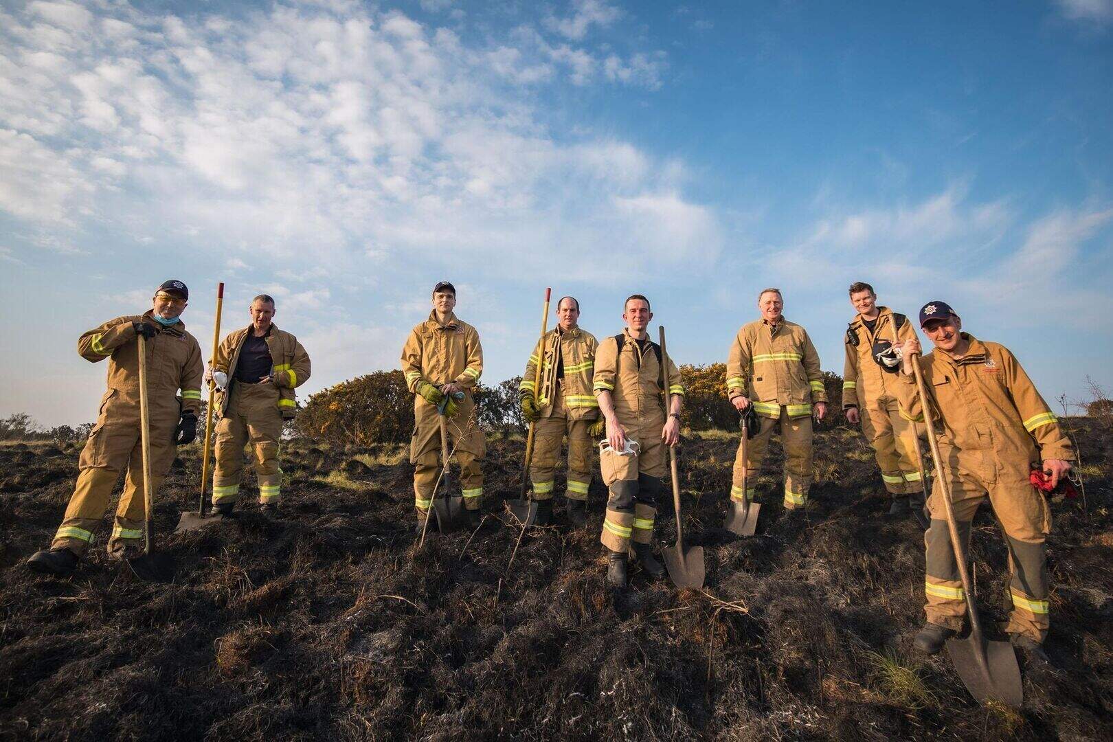 In pictures: Firefighters tackle gorse fire at Giant’s Park in north ...