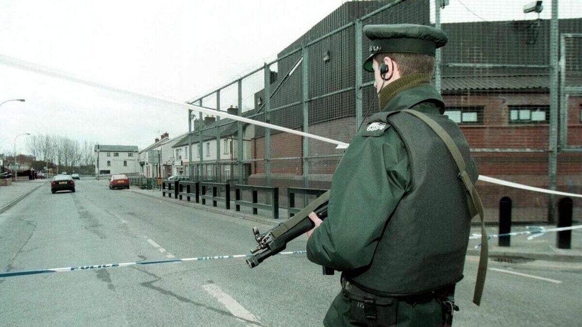 Police at scene of 1997 IRA bomb attack in Belfast