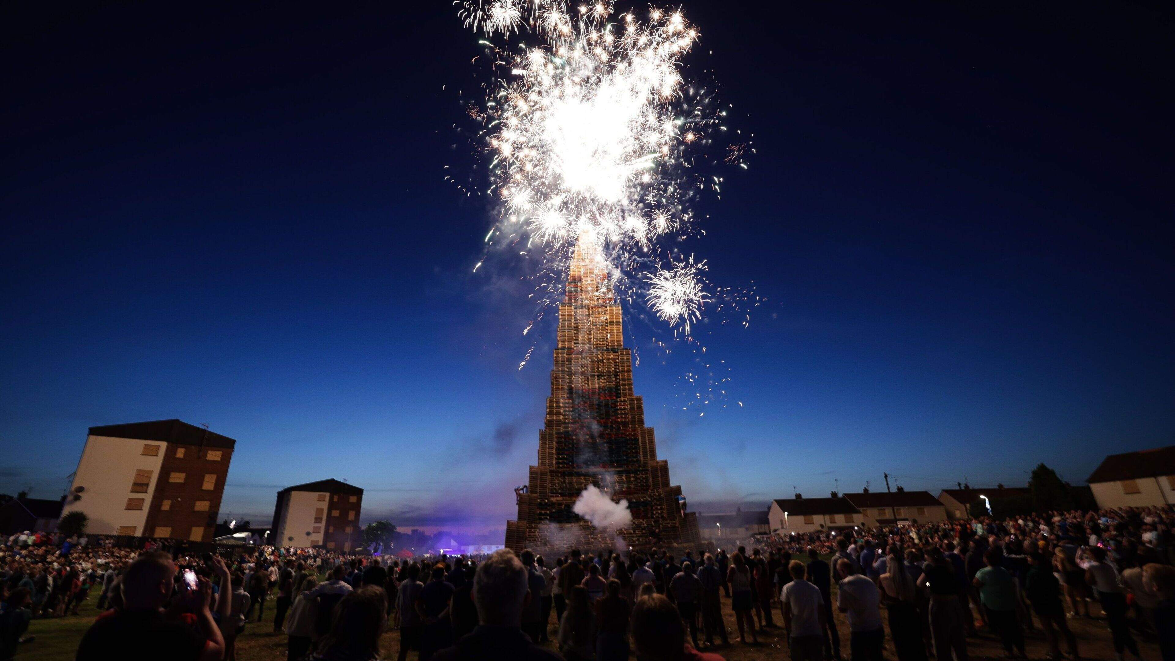 Bonfires lit across Northern Ireland as Twelfth celebrations get underway