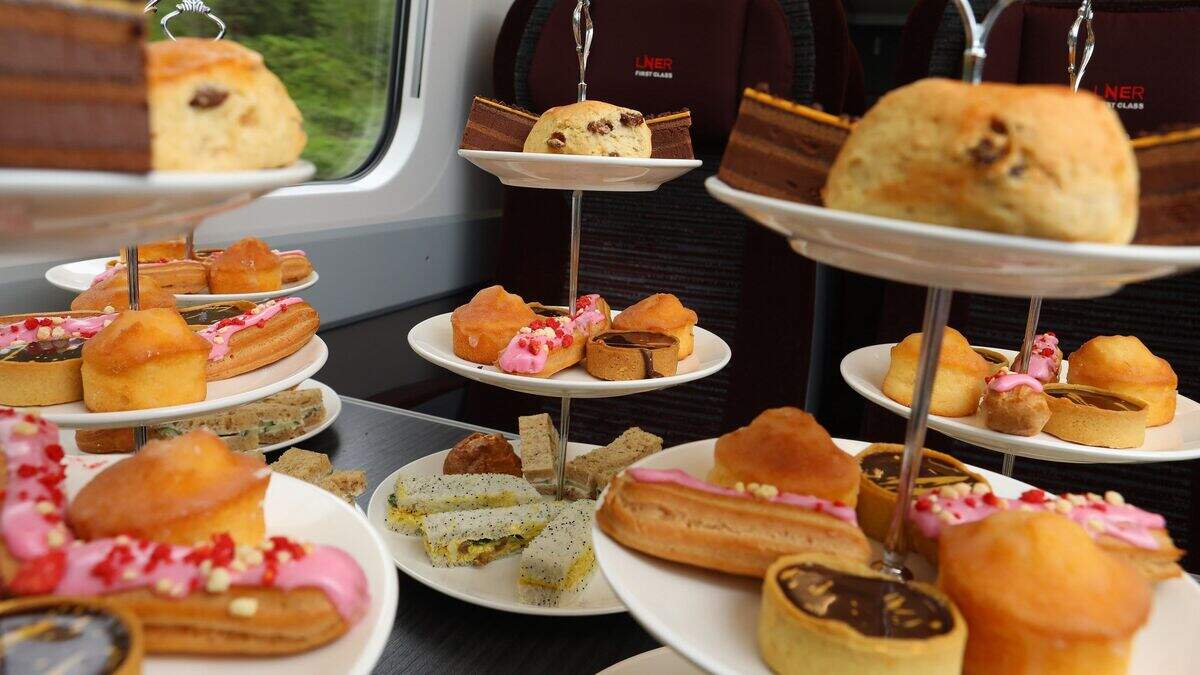 The train now arriving will be happy to serve you afternoon tea ...