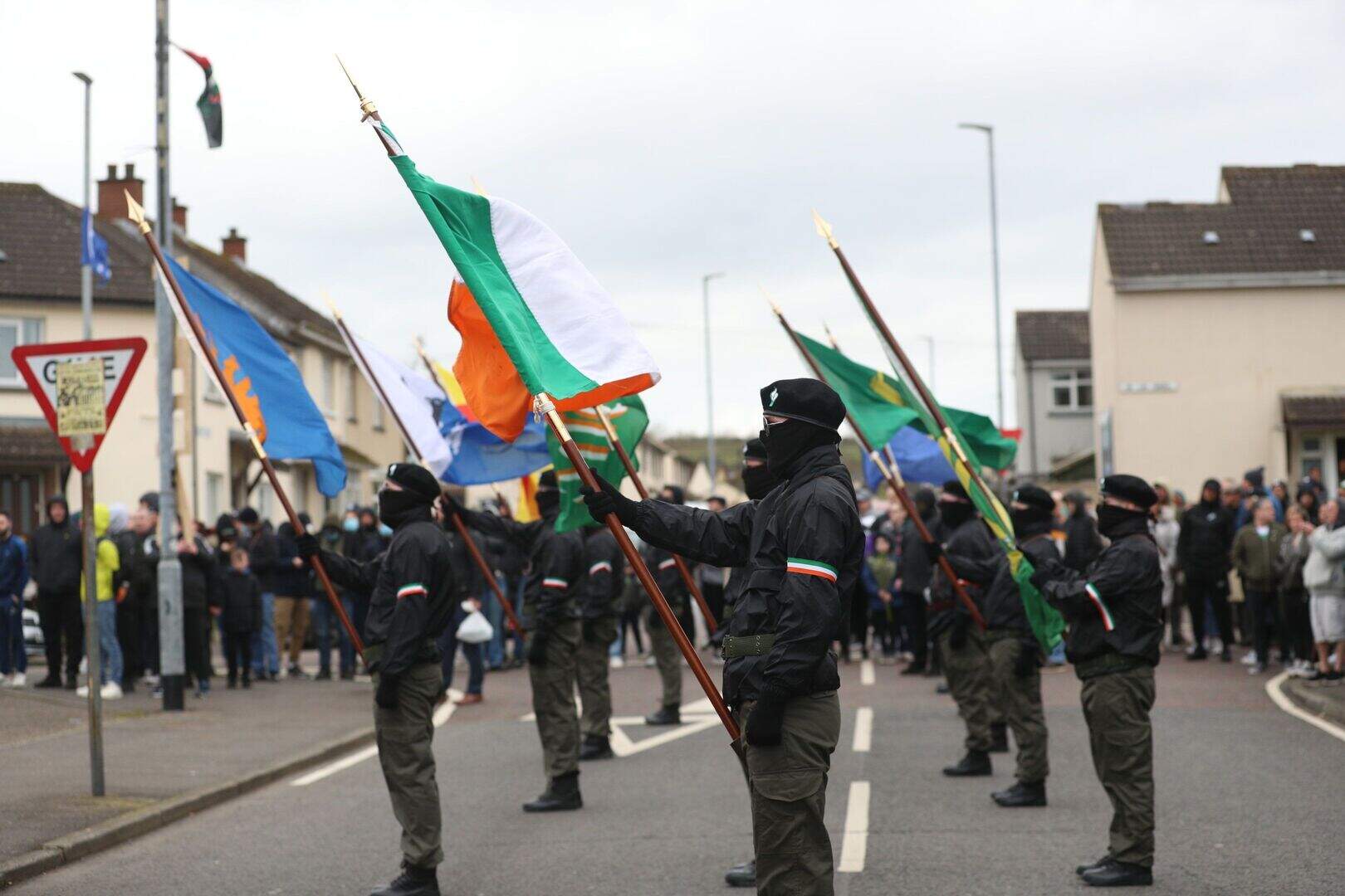 Easter Monday dissident parade in Derry: Petrol bombs thrown at media ...