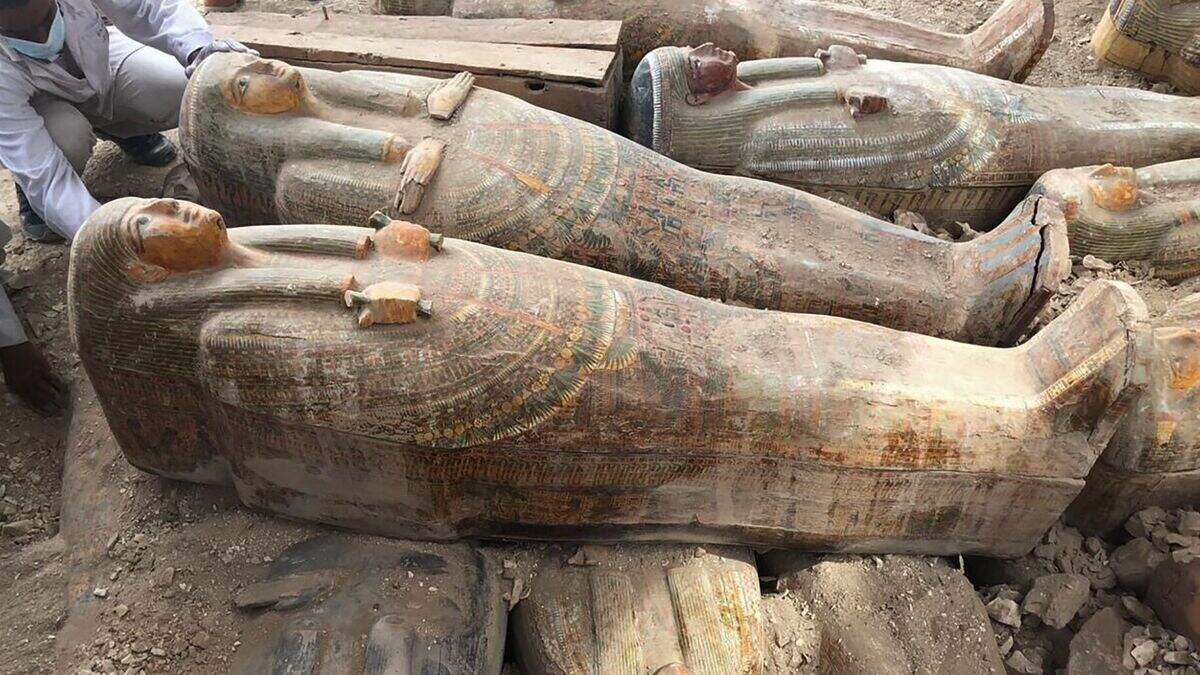 Egypt announces discovery of ancient coffins at site in Luxor | Belfast ...