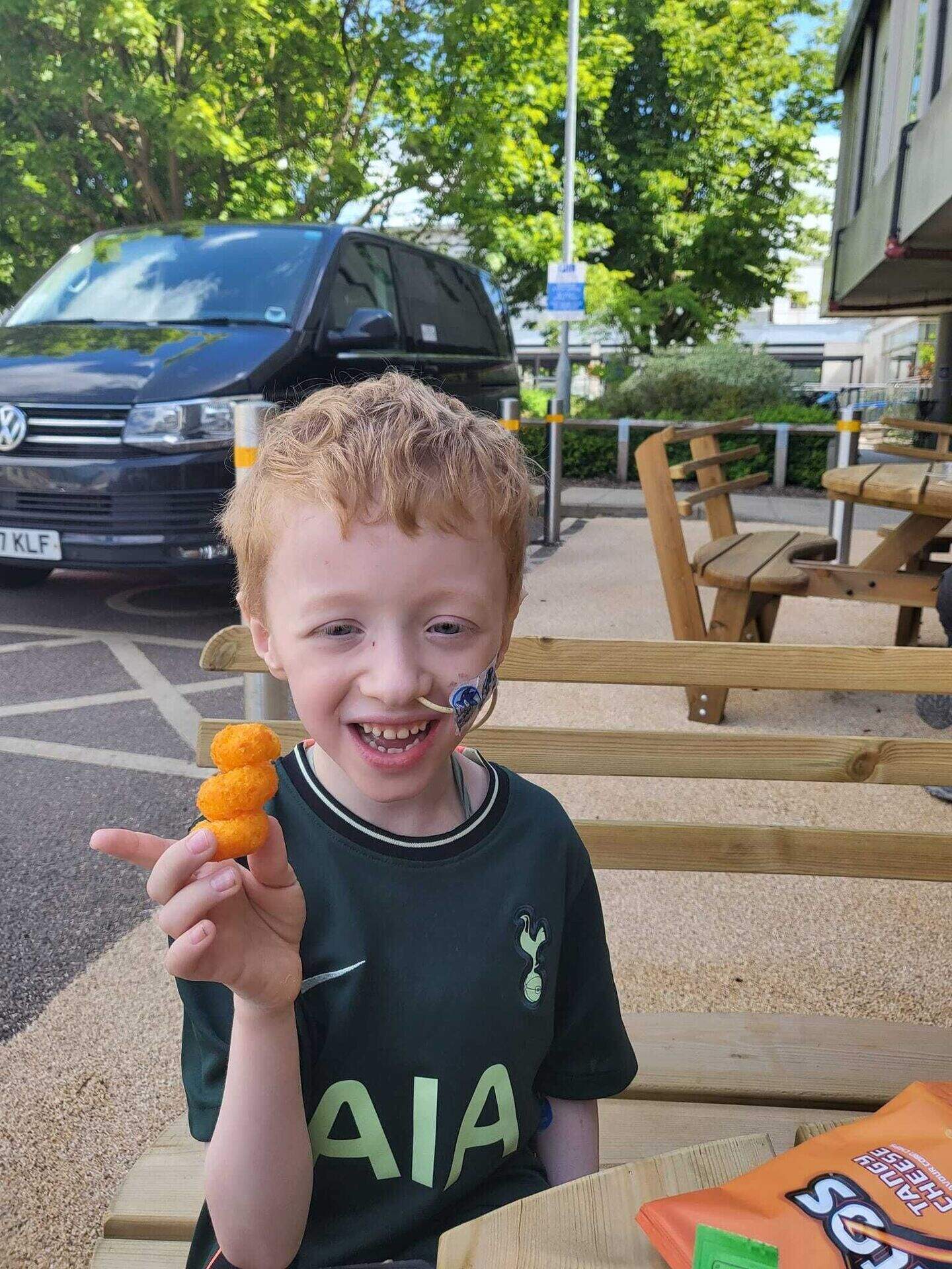 Archie, six, rings bell to celebrate end of 42 months of cancer ...